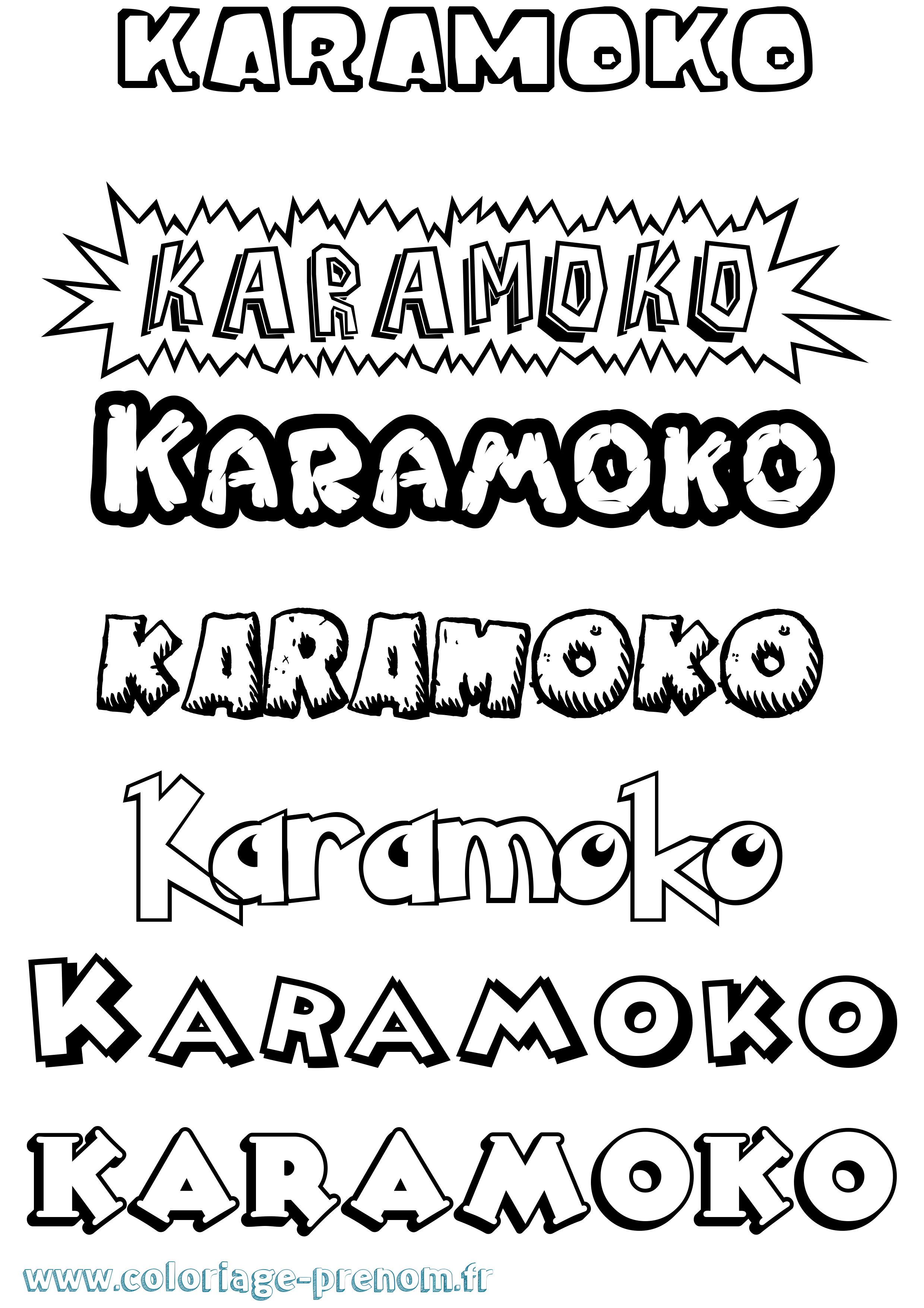 Coloriage Karamoko Coloriage prénom Karamoko