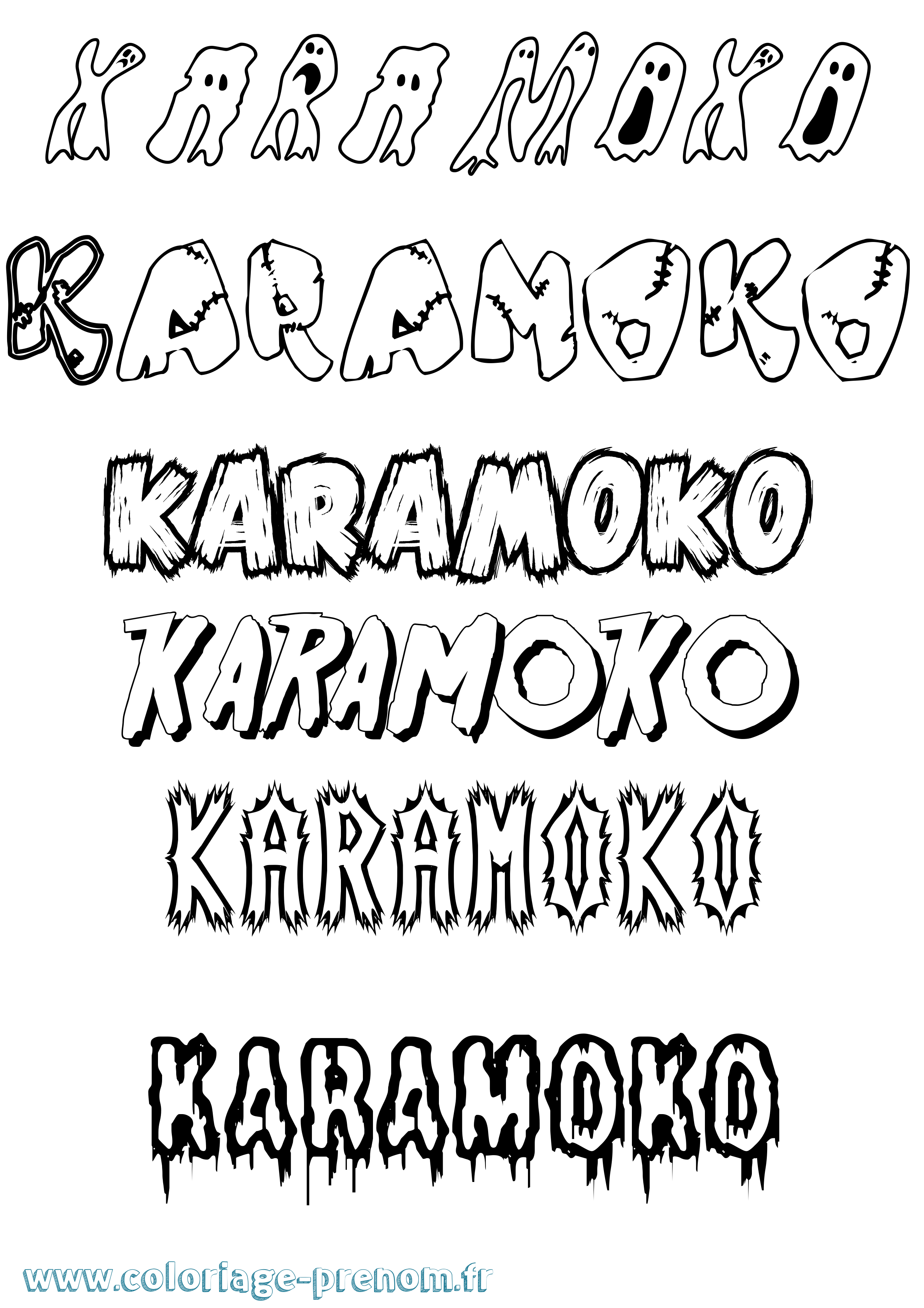 Coloriage Karamoko Coloriage prénom Karamoko