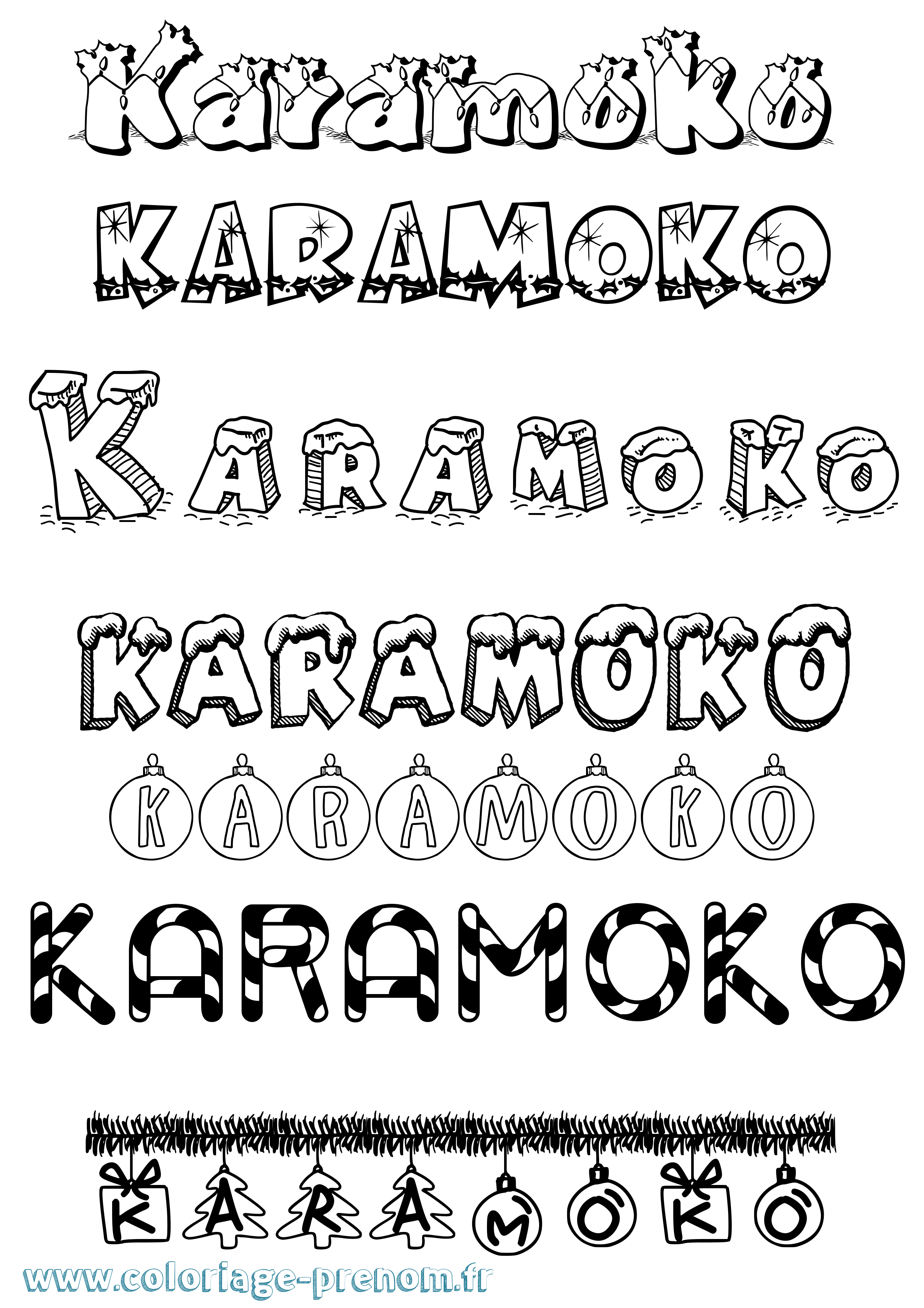 Coloriage Karamoko Coloriage prénom Karamoko