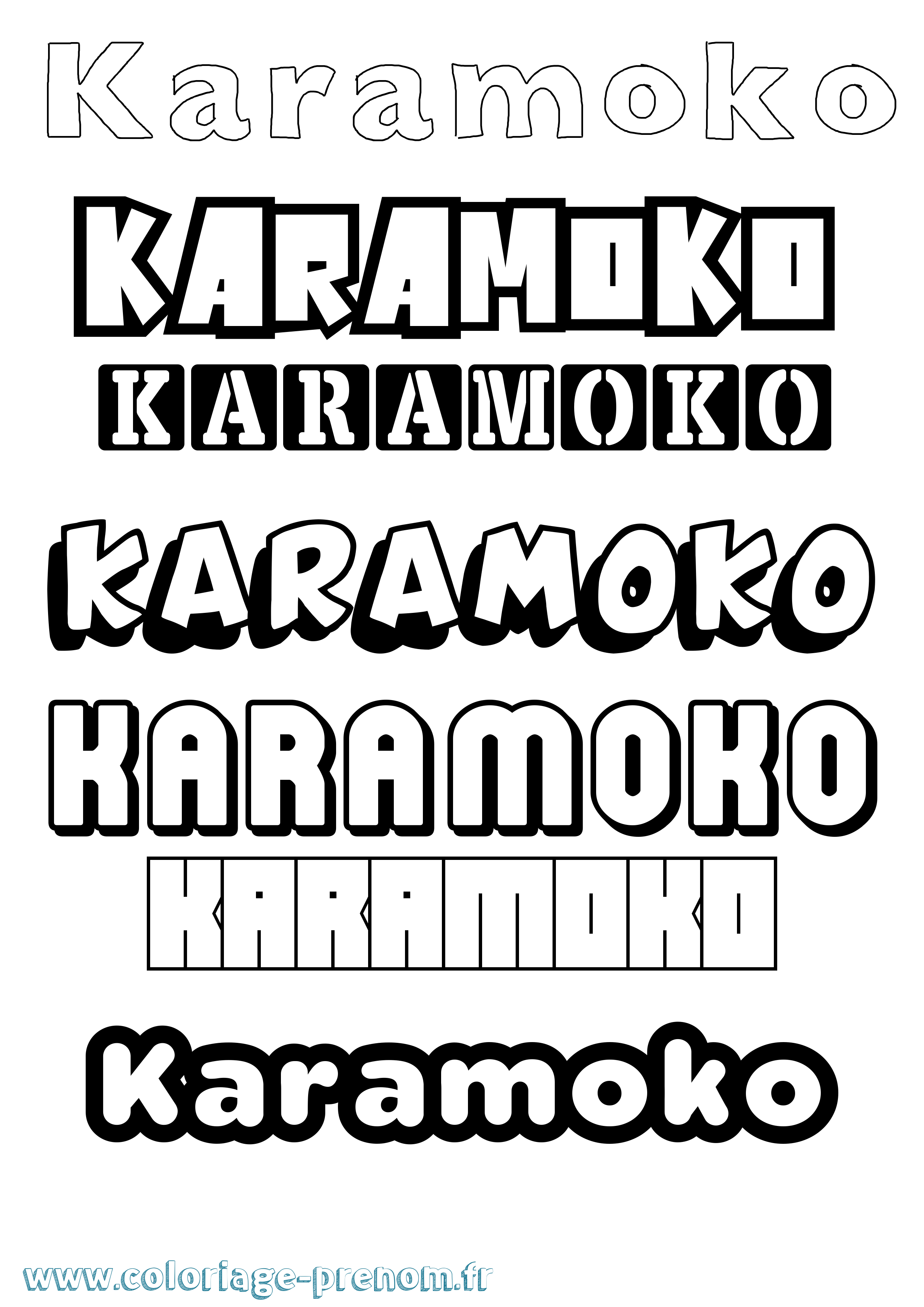 Coloriage Karamoko Coloriage prénom Karamoko