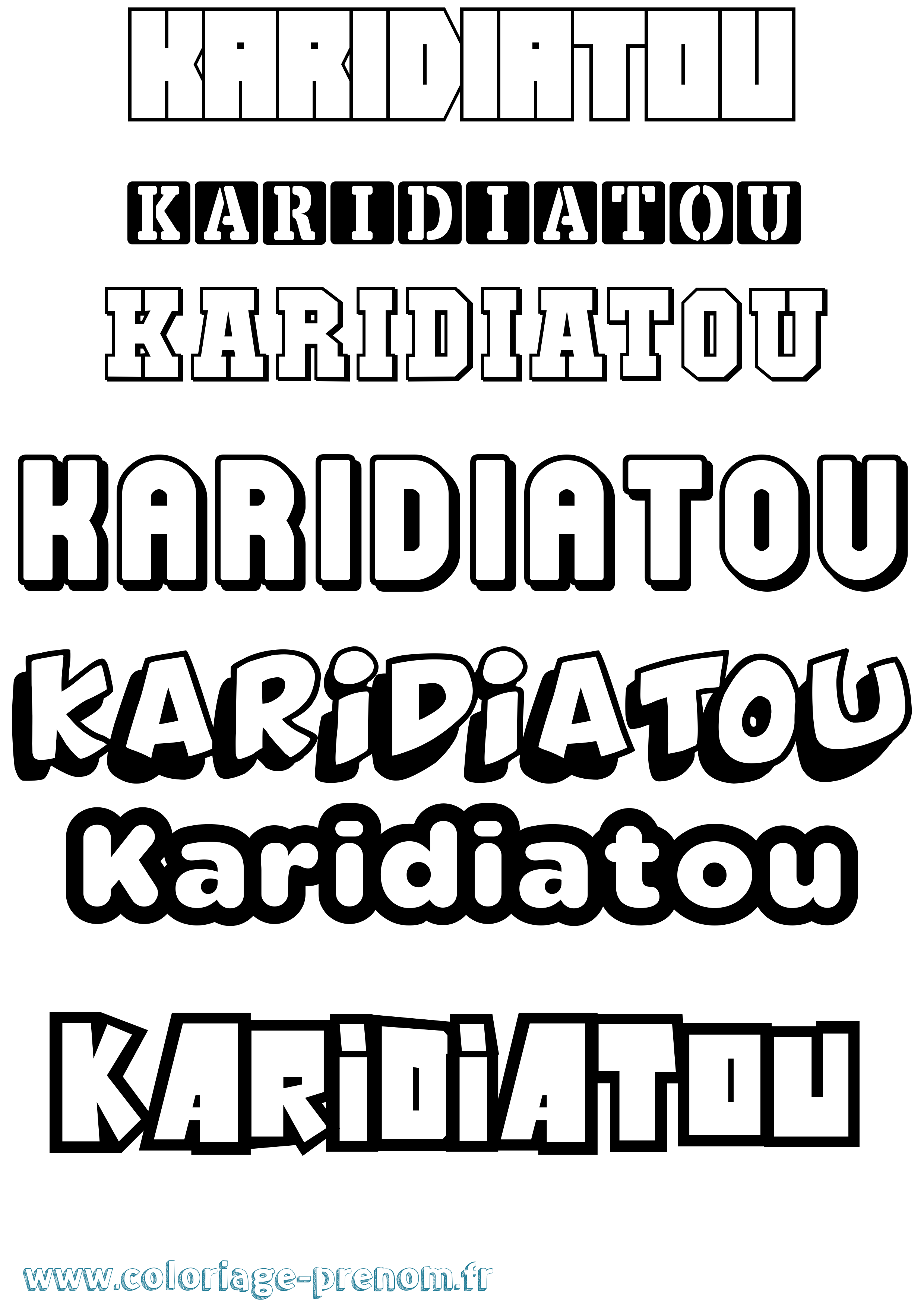 Coloriage prénom Karidiatou Simple