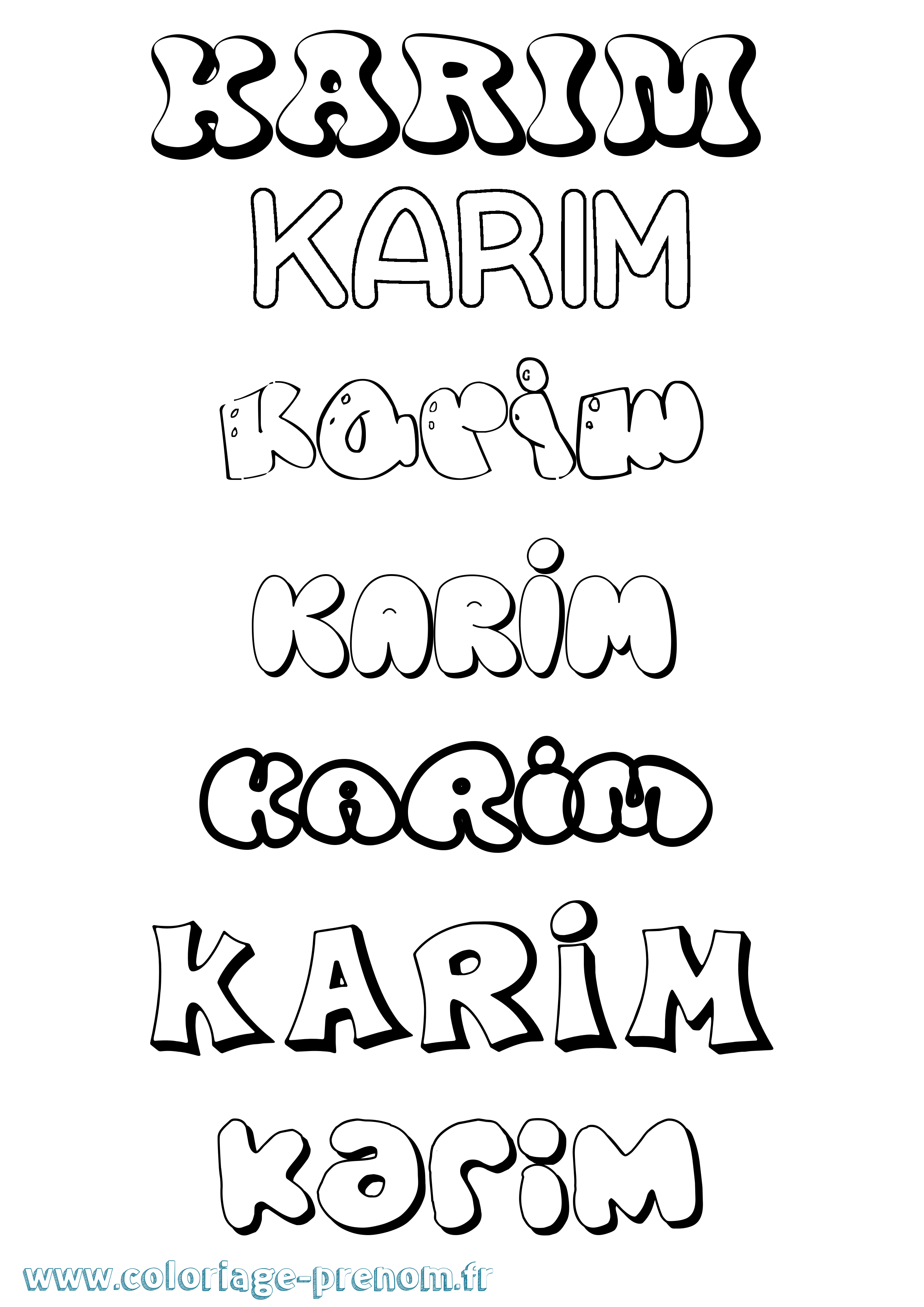 Coloriage Karim Coloriage prénom Karim