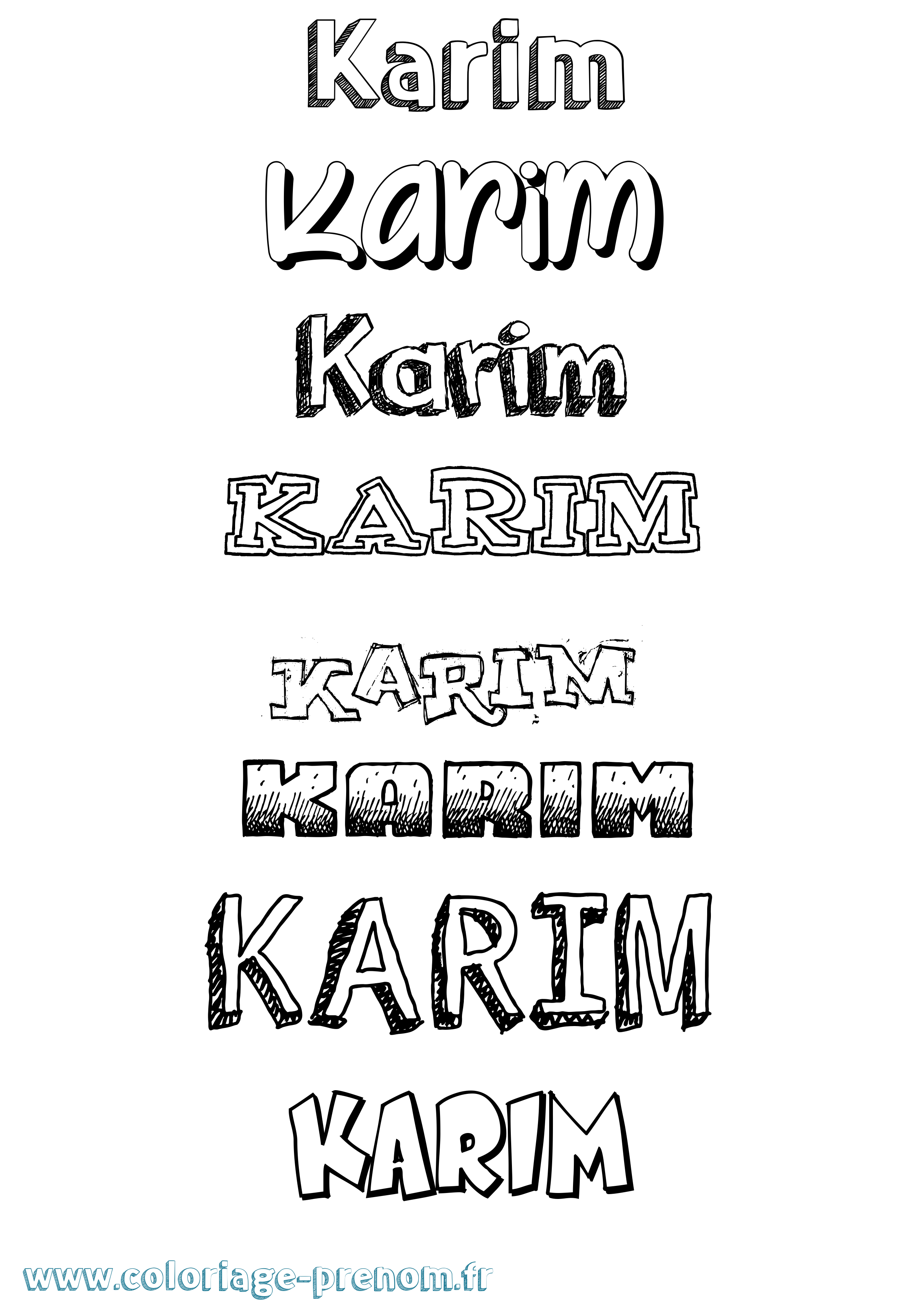 Coloriage Karim Coloriage prénom Karim
