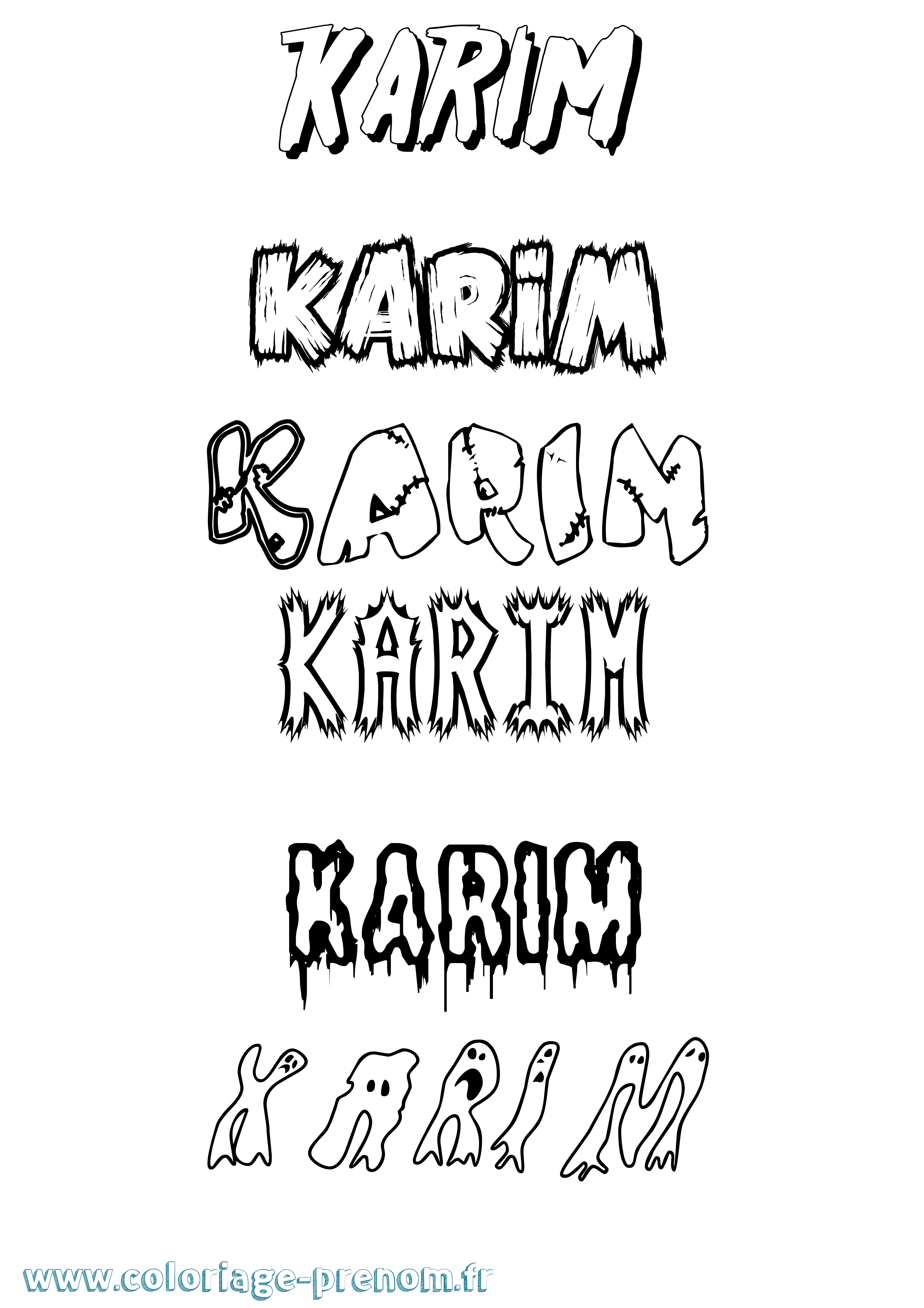 Coloriage Karim Coloriage prénom Karim