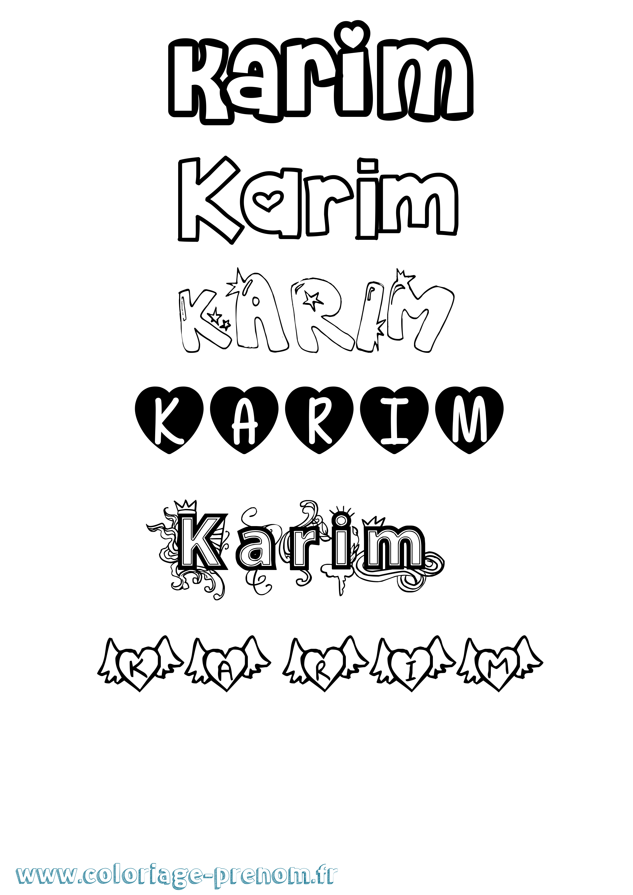 Coloriage Karim Coloriage prénom Karim