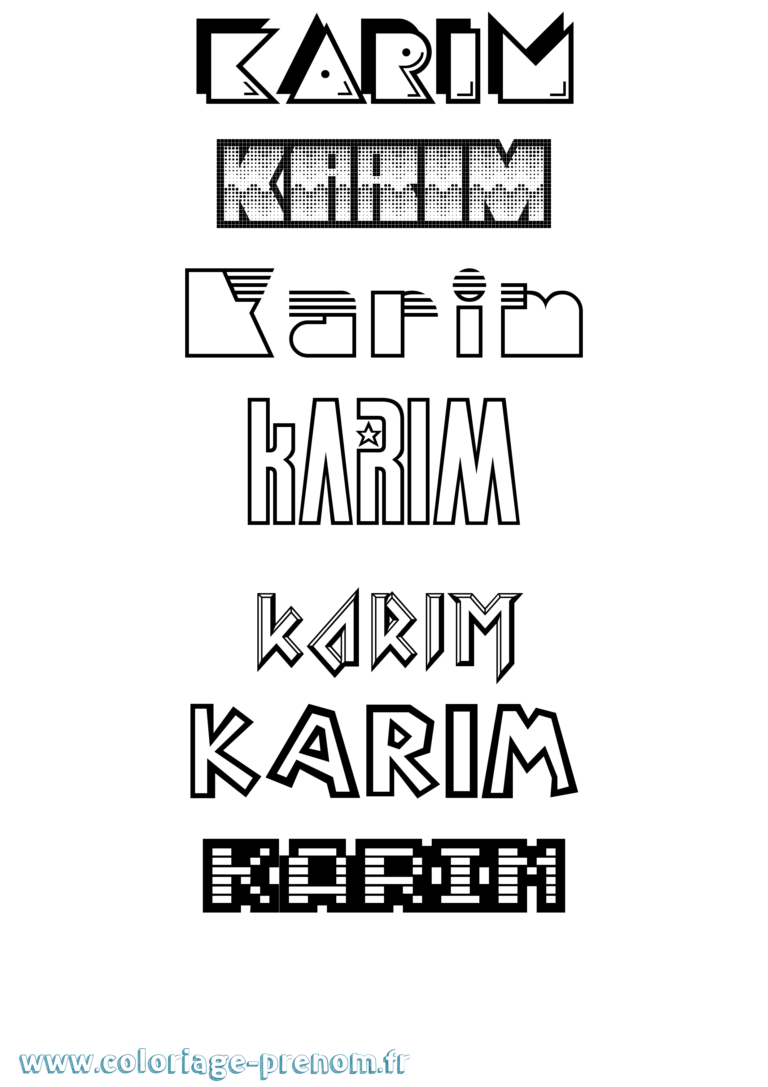 Coloriage Karim Coloriage prénom Karim