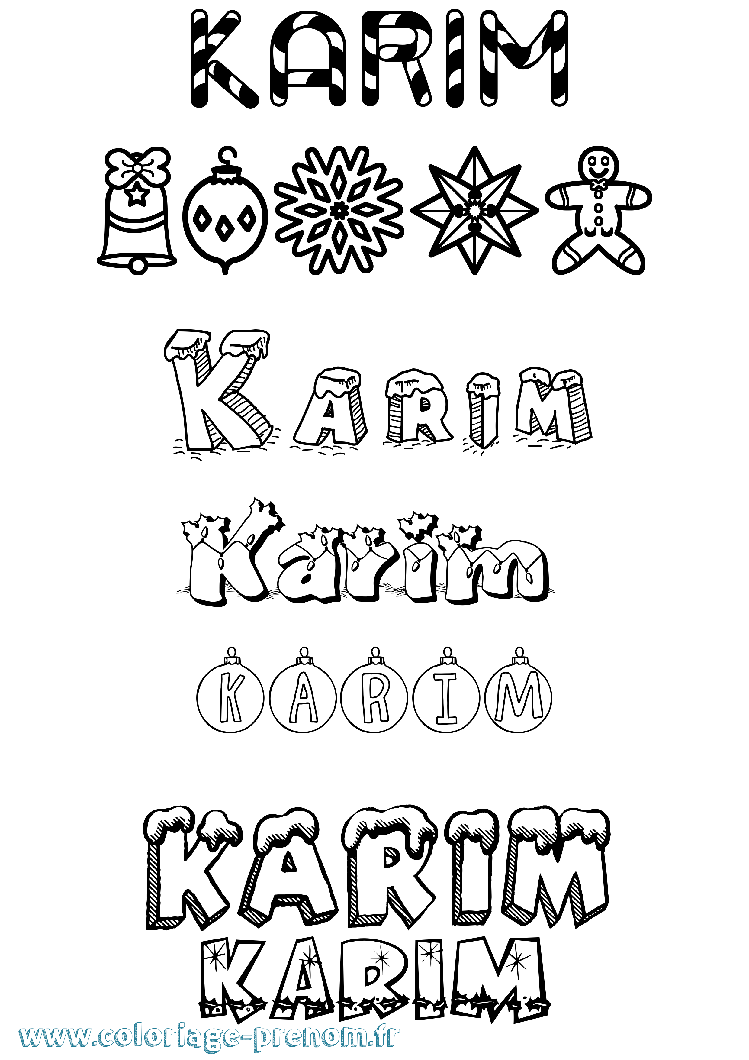 Coloriage Karim Coloriage prénom Karim