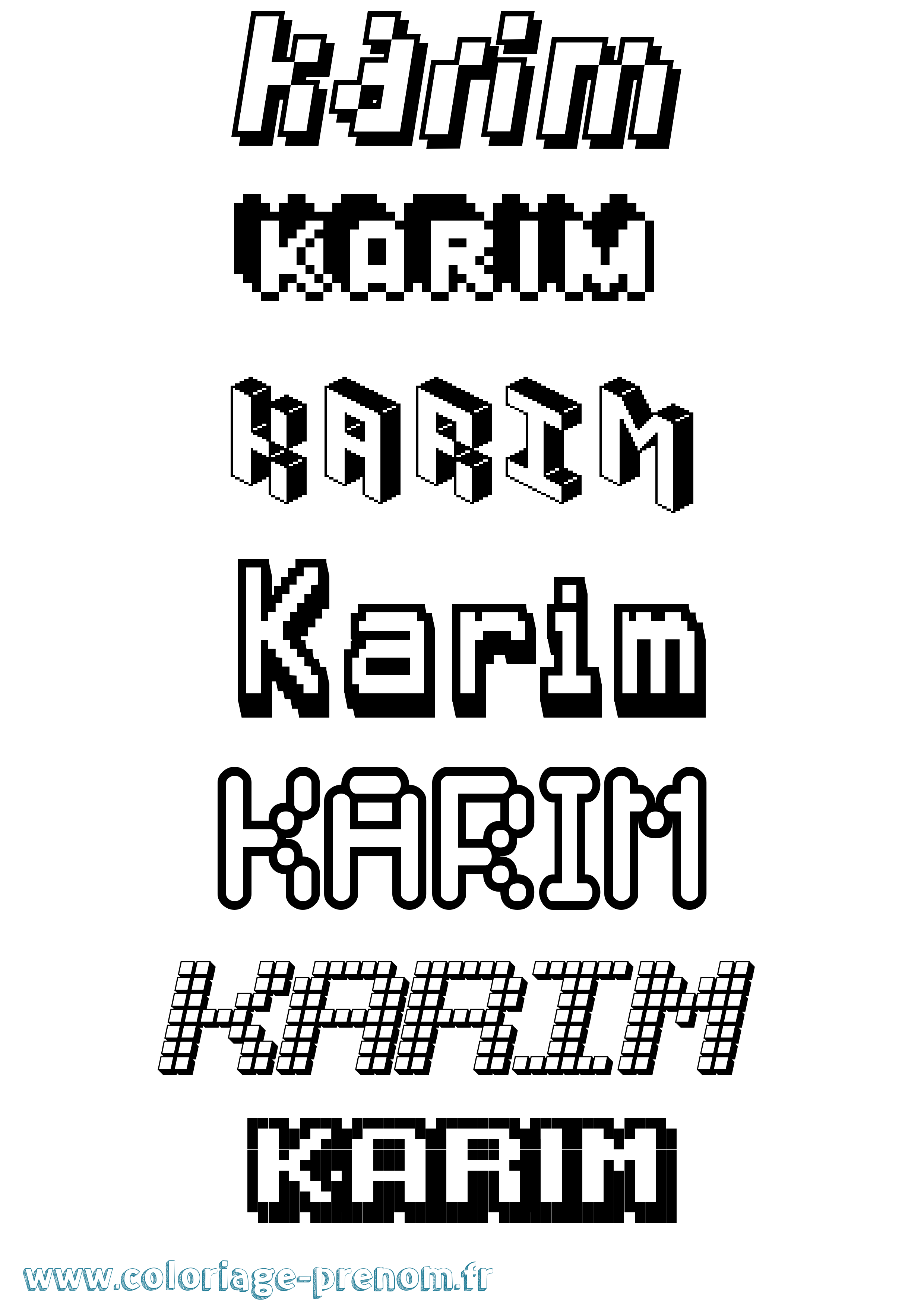 Coloriage Karim Coloriage prénom Karim