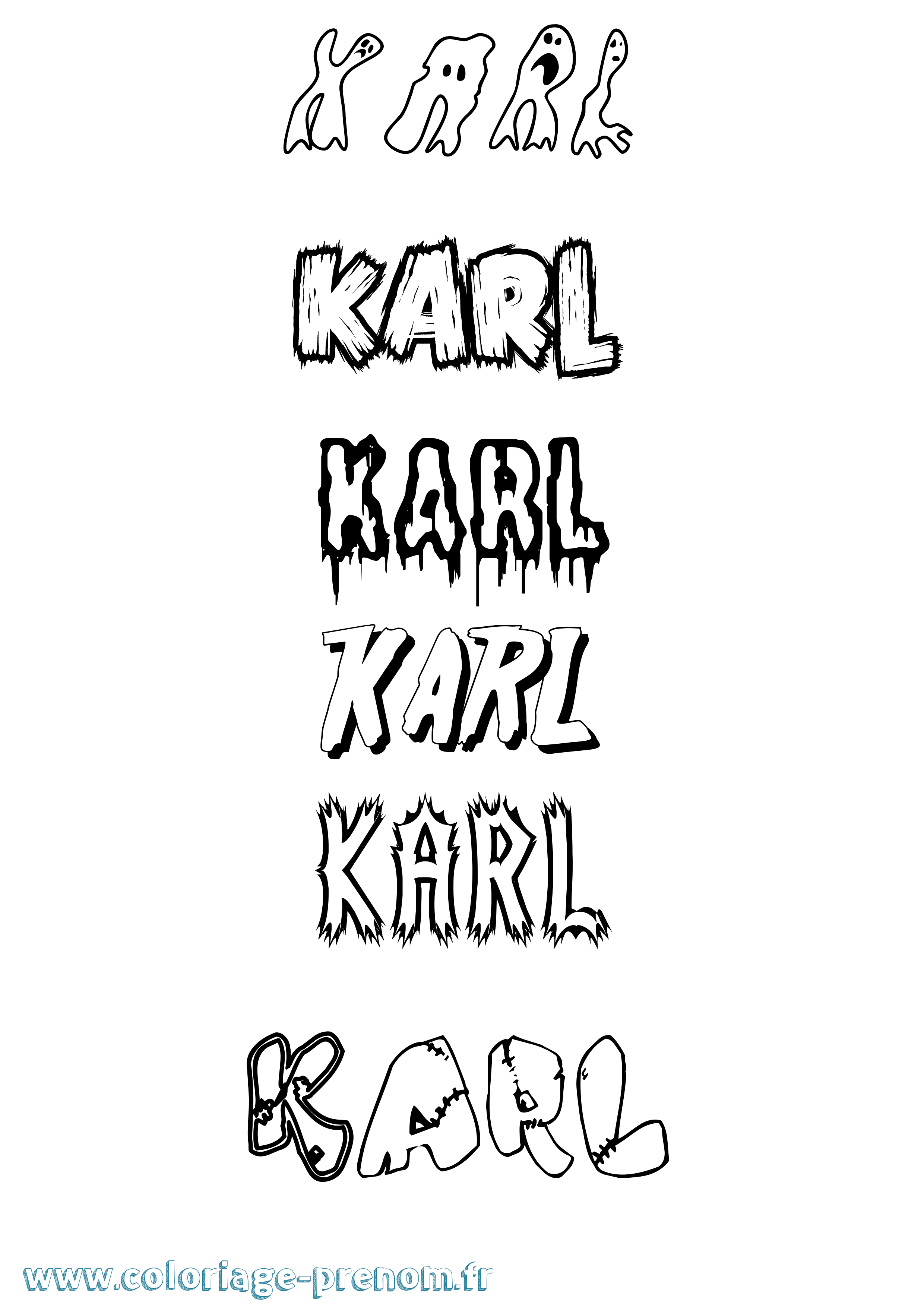 Coloriage prénom Karl