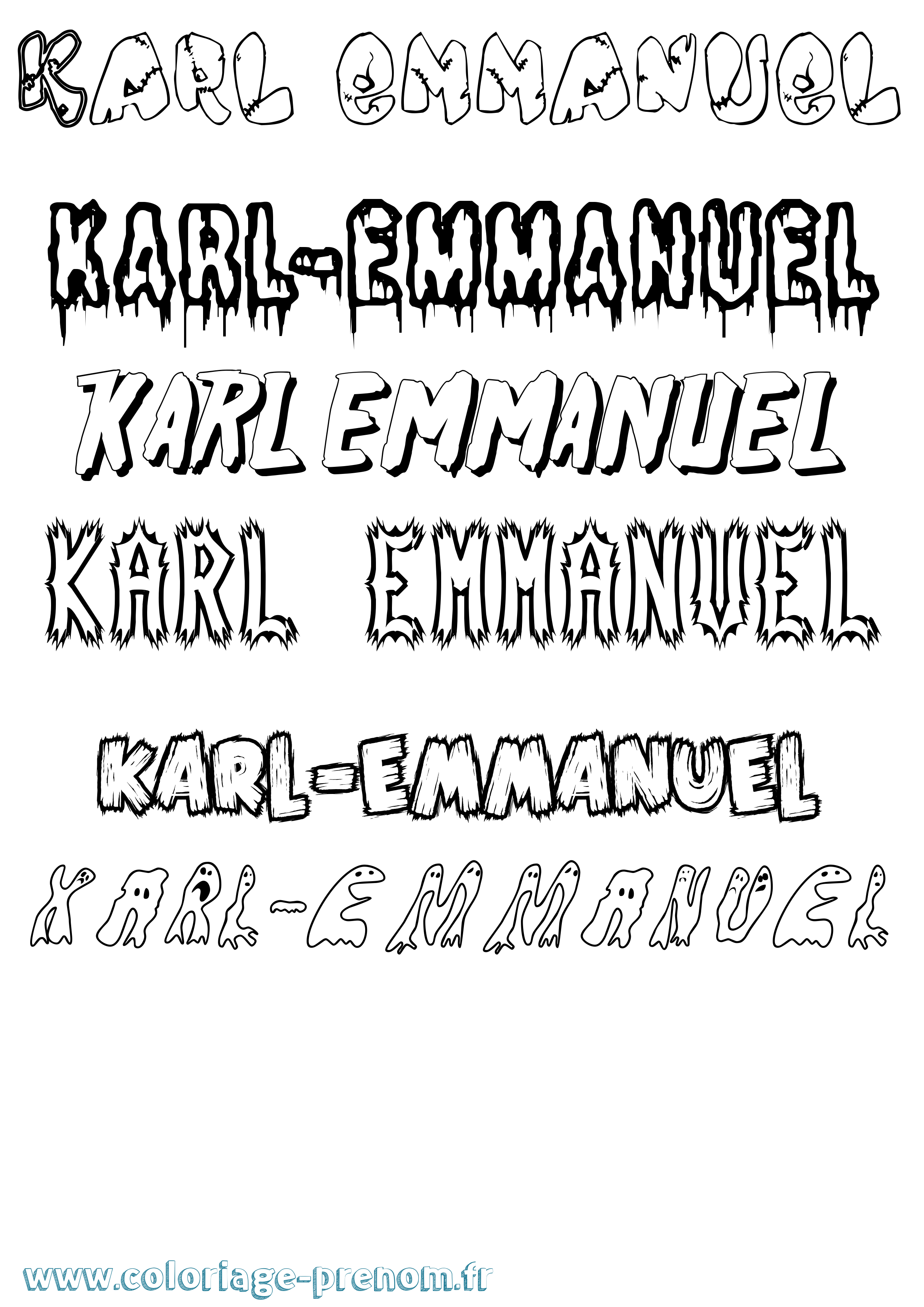 Coloriage prénom Karl-Emmanuel Frisson