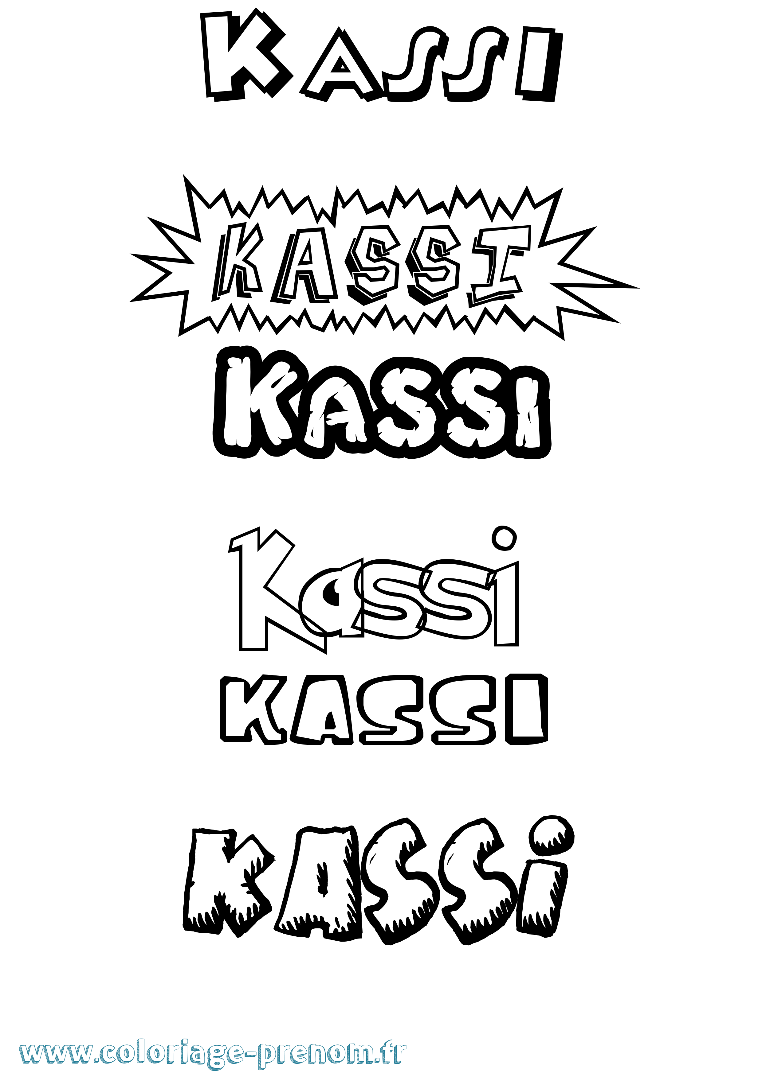 Coloriage prénom Kassi Dessin Animé