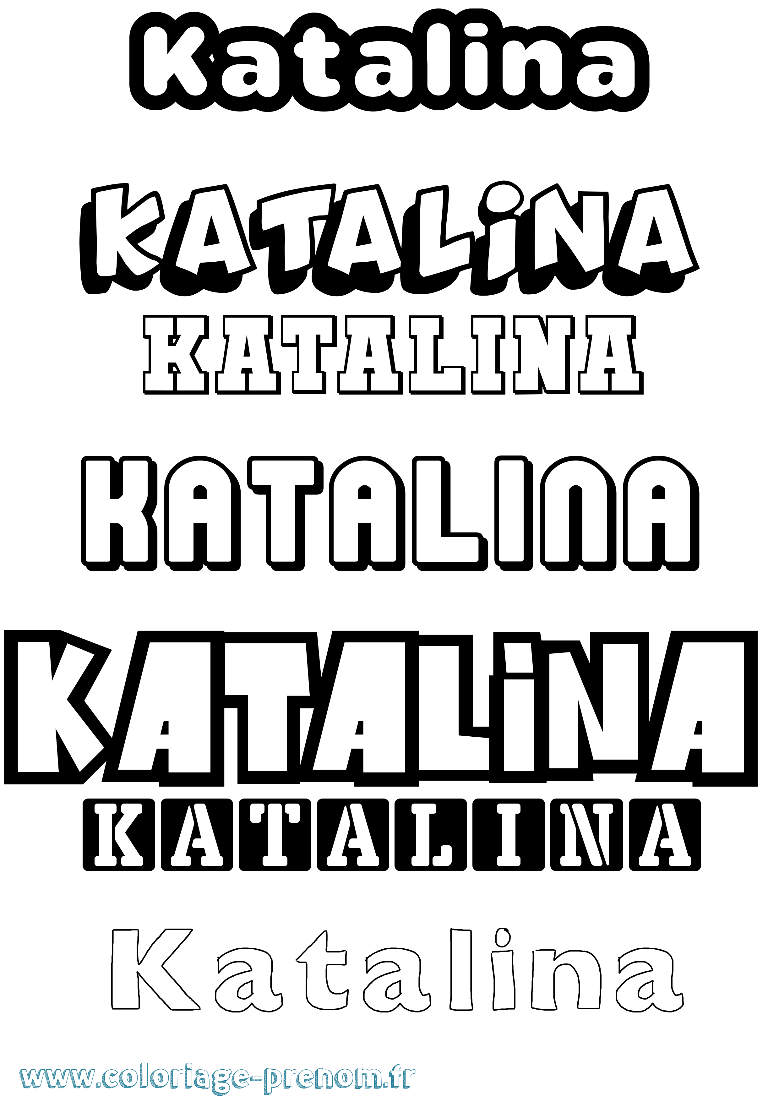 Coloriage prénom Katalina Simple