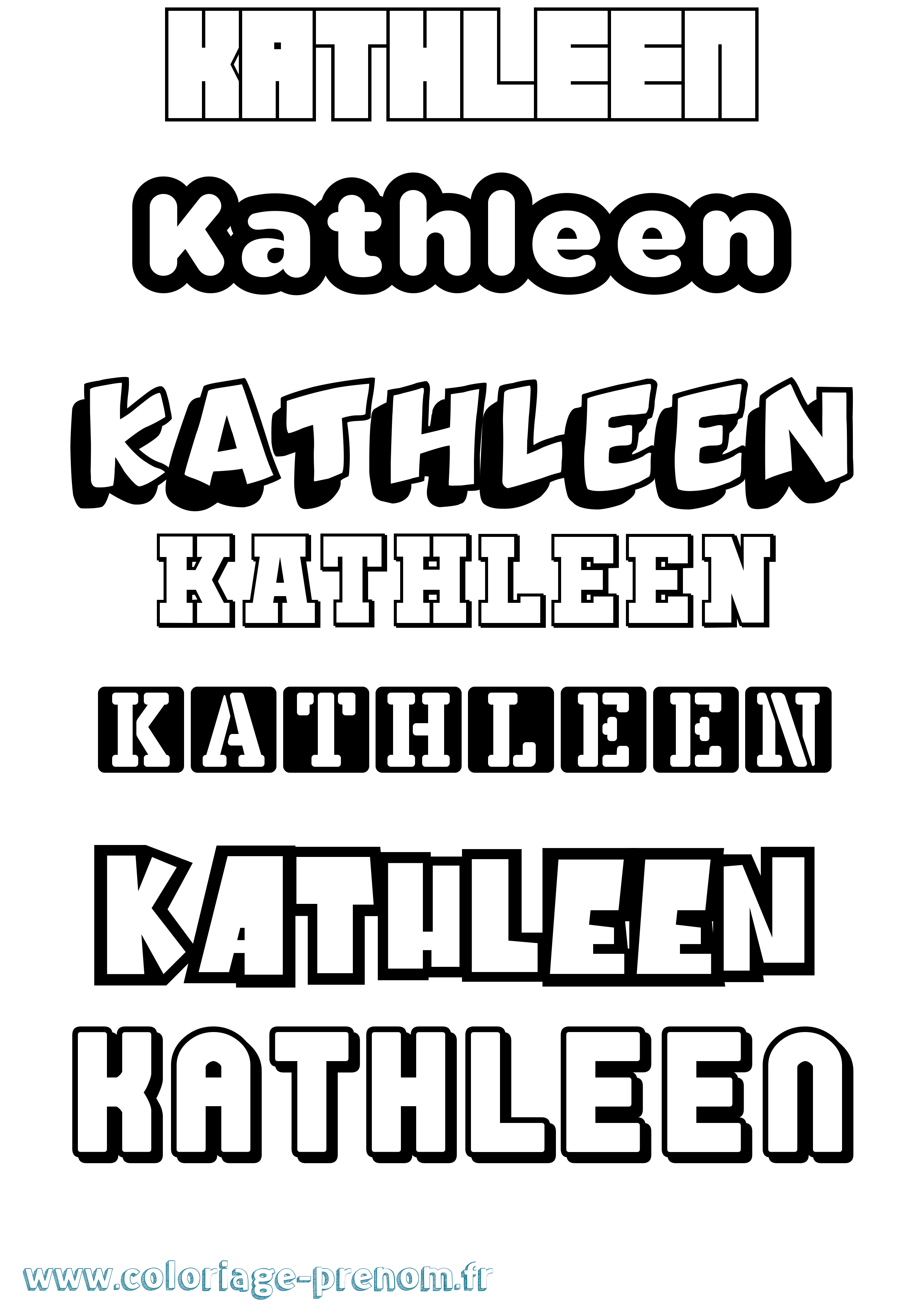 Coloriage prénom Kathleen Simple
