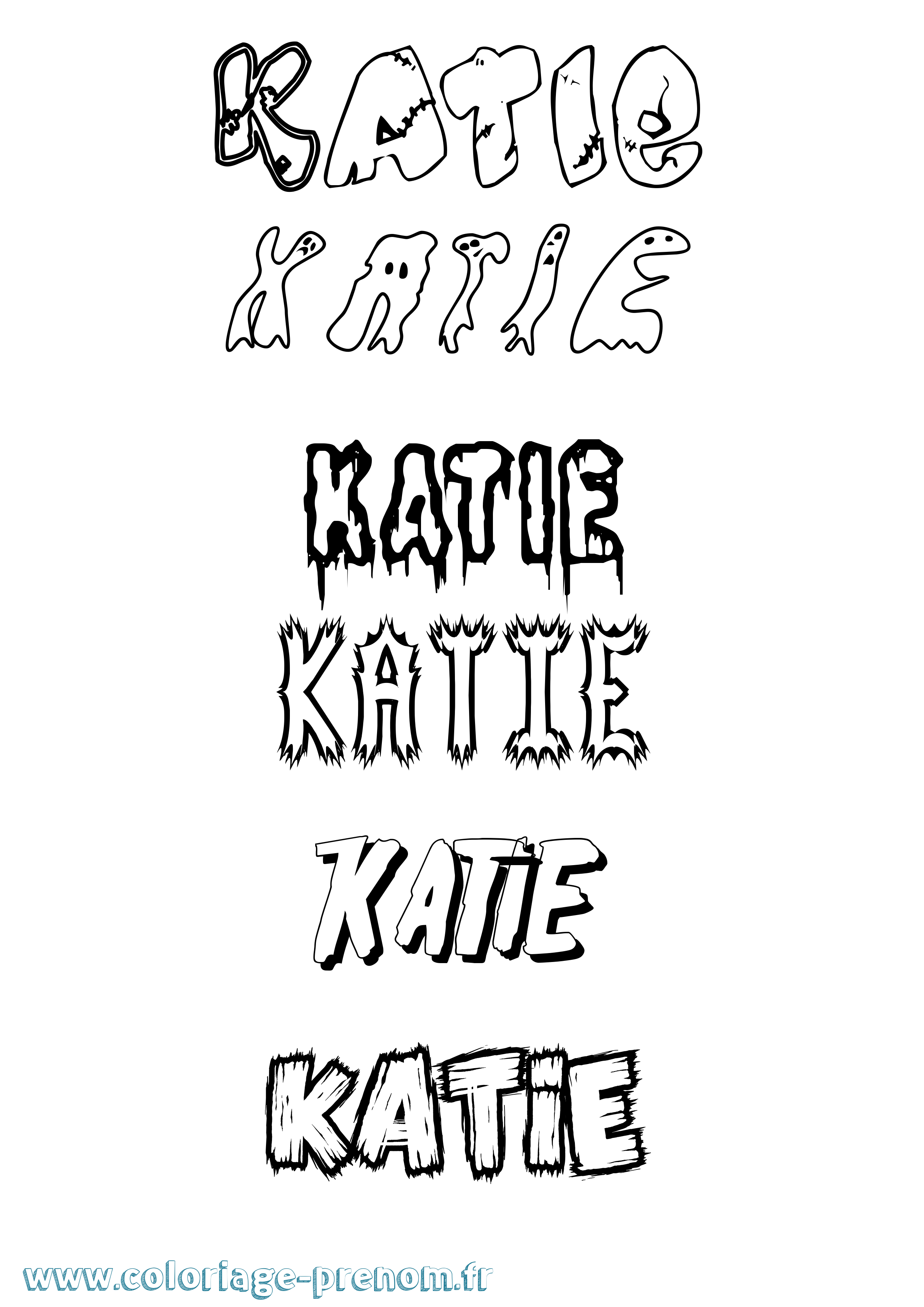 Coloriage Katie Frisson Coloriage prénom Katie Frisson