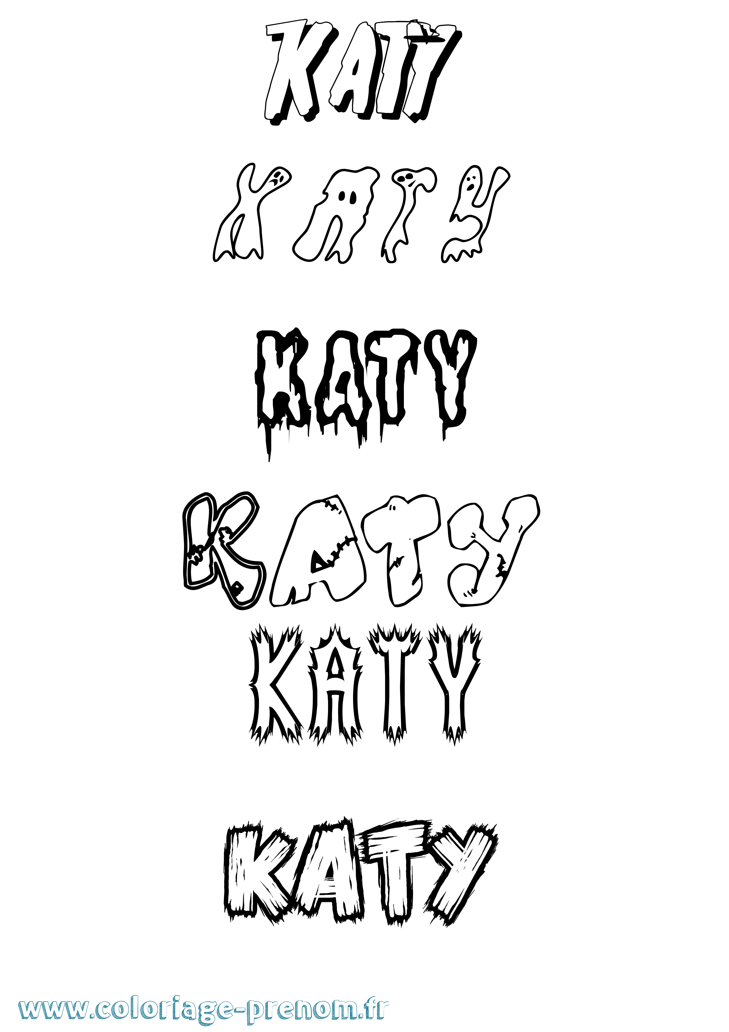 Coloriage Katy Frisson Coloriage prénom Katy Frisson