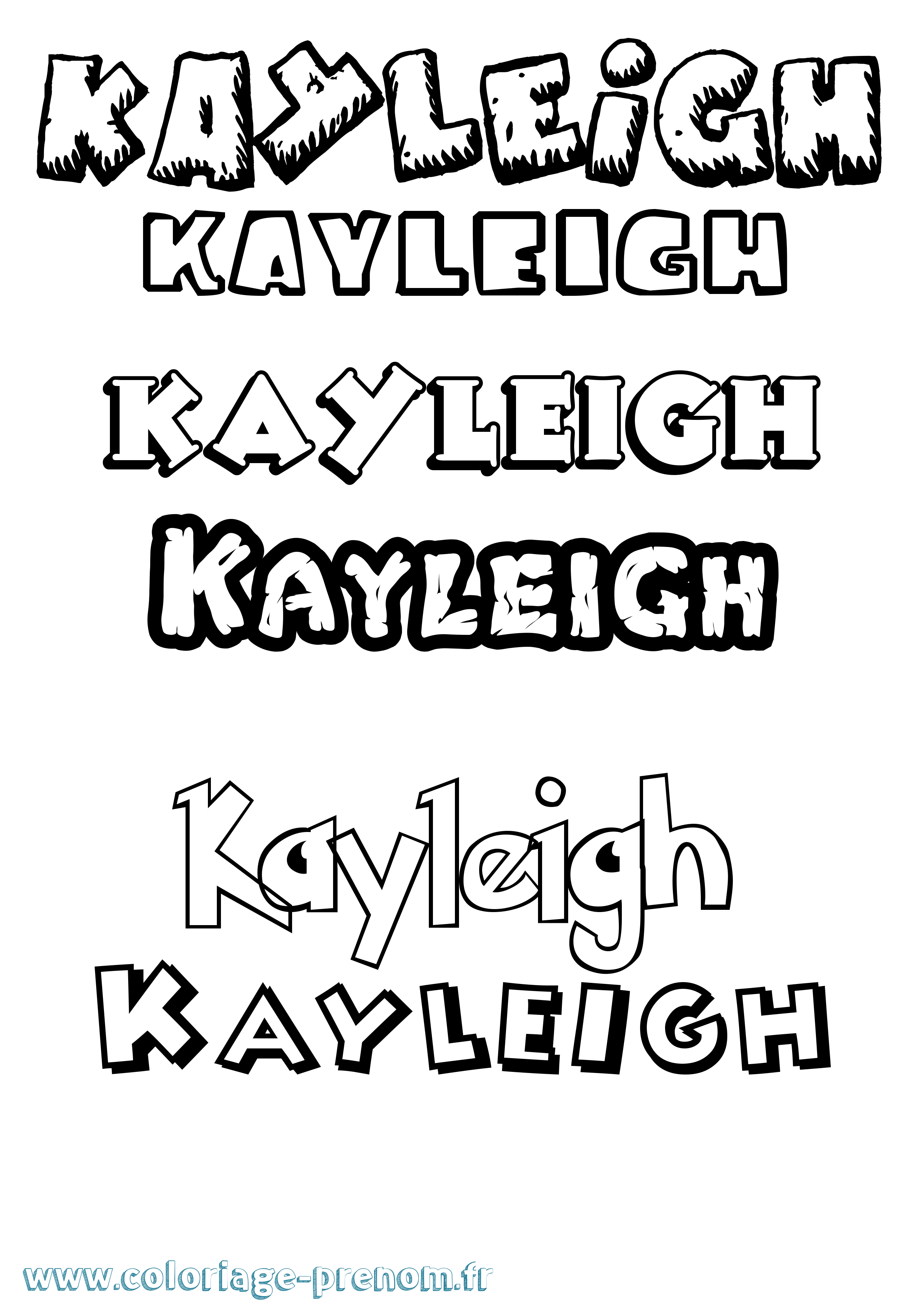 Coloriage prénom Kayleigh Dessin Animé