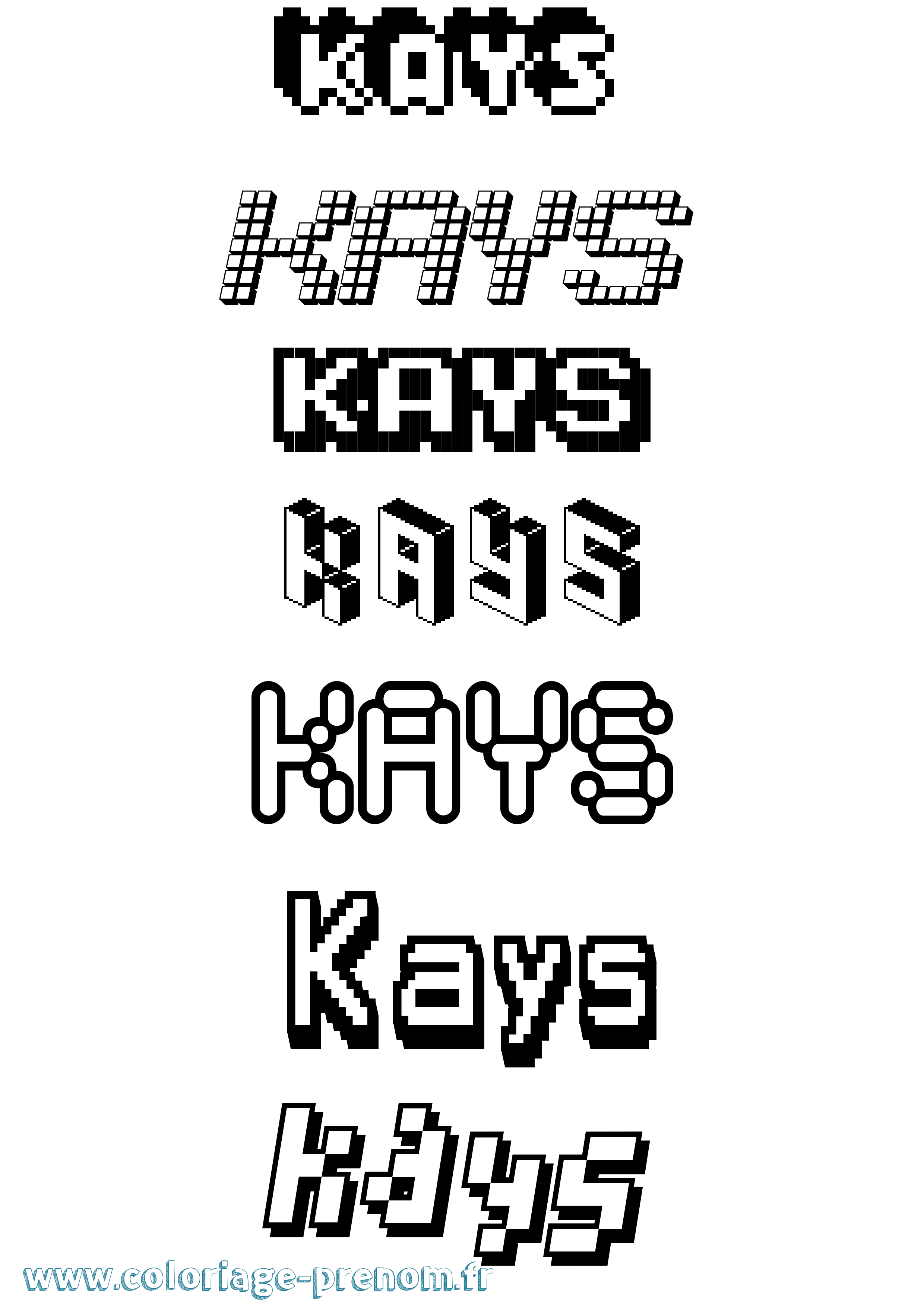 Coloriage prénom Kays