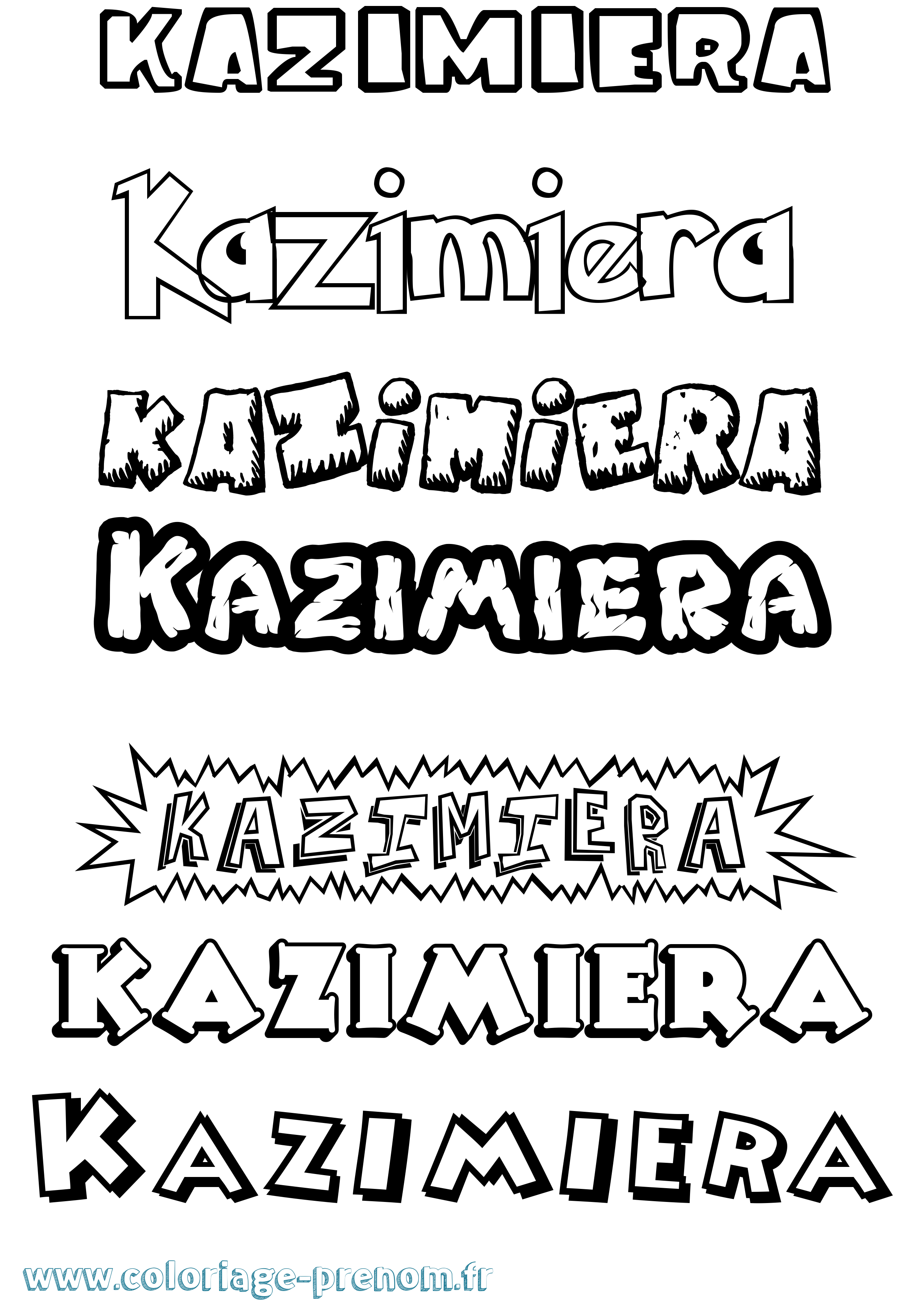 Coloriage Kazimiera Dessin Animé Coloriage prénom Kazimiera Dessin Animé