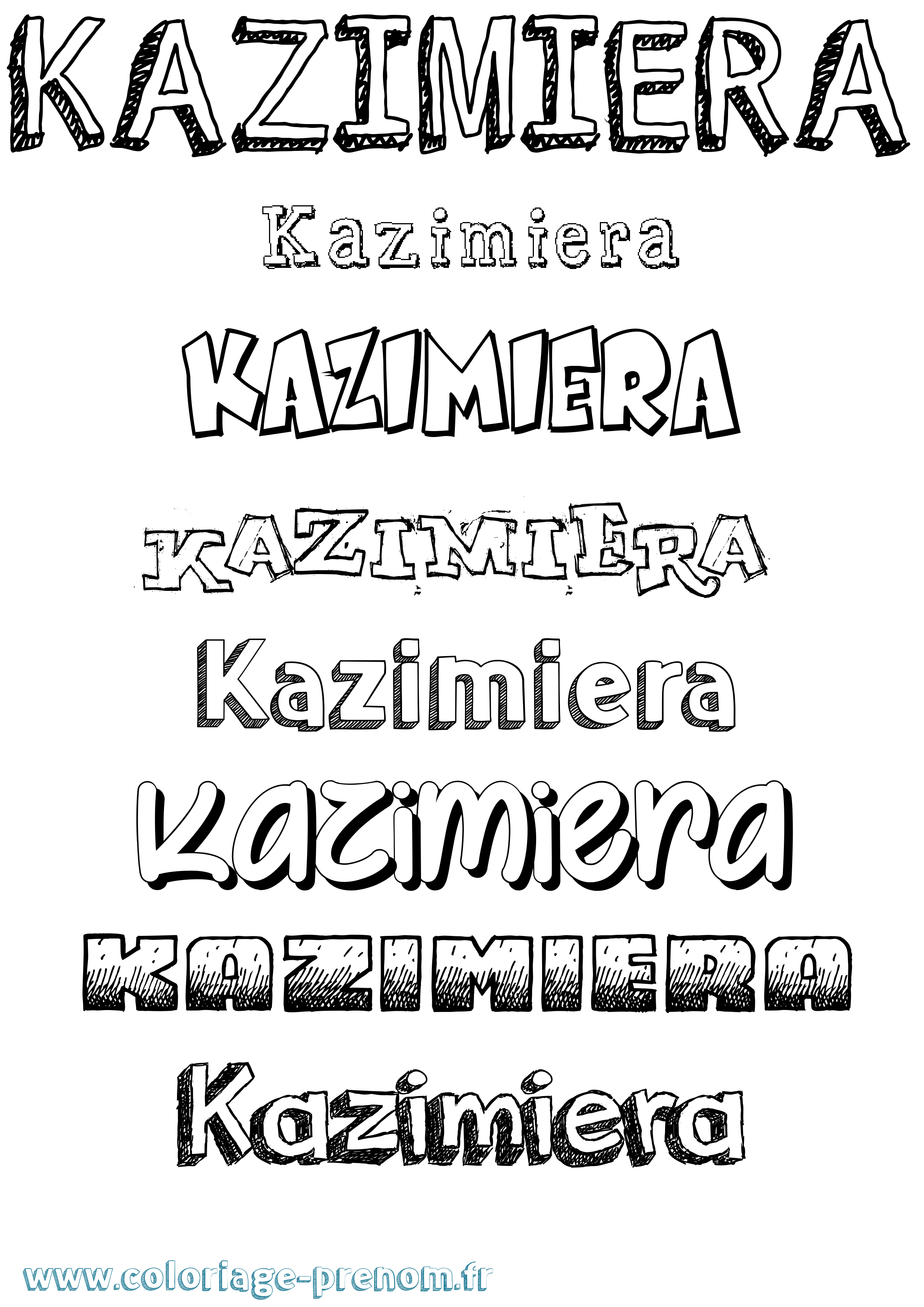 Coloriage Kazimiera Dessiné Coloriage prénom Kazimiera Dessiné