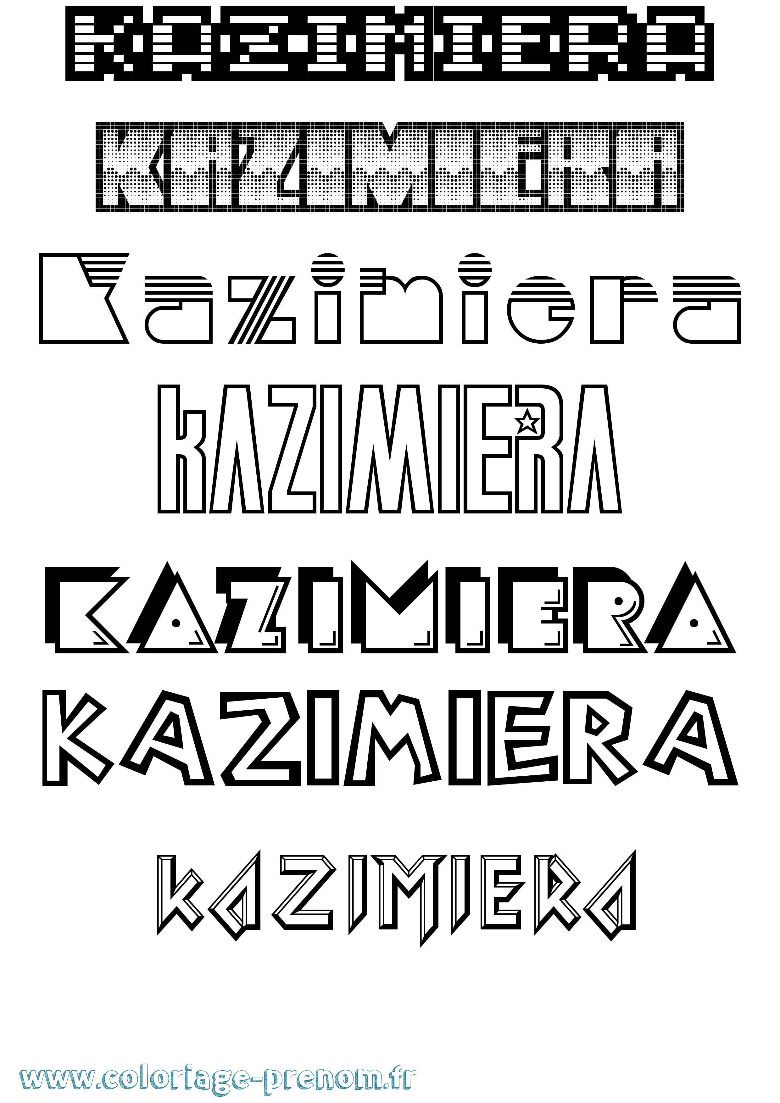 Coloriage Kazimiera Jeux Vidéos Coloriage prénom Kazimiera Jeux Vidéos