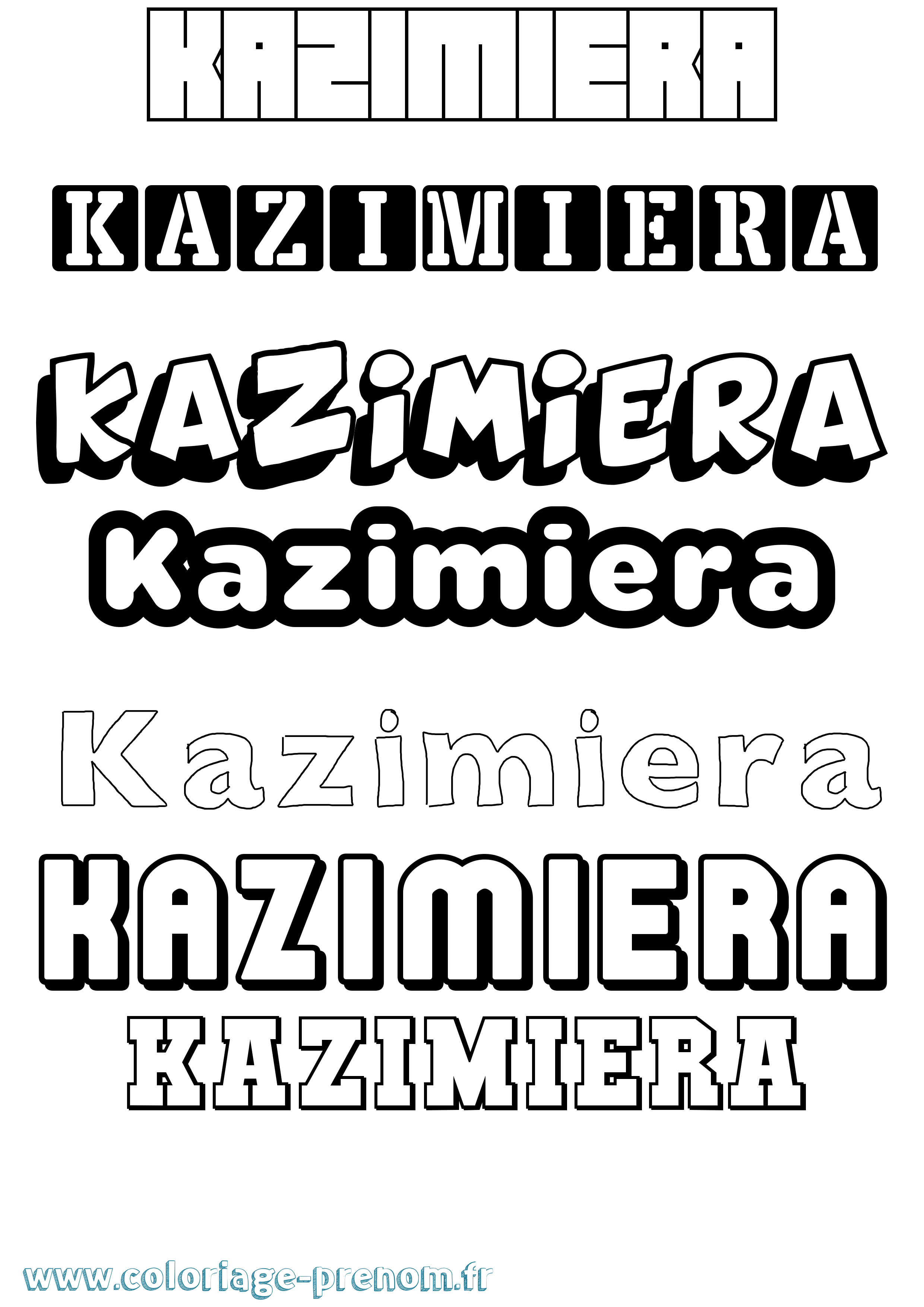 Coloriage Kazimiera Simple Coloriage prénom Kazimiera Simple