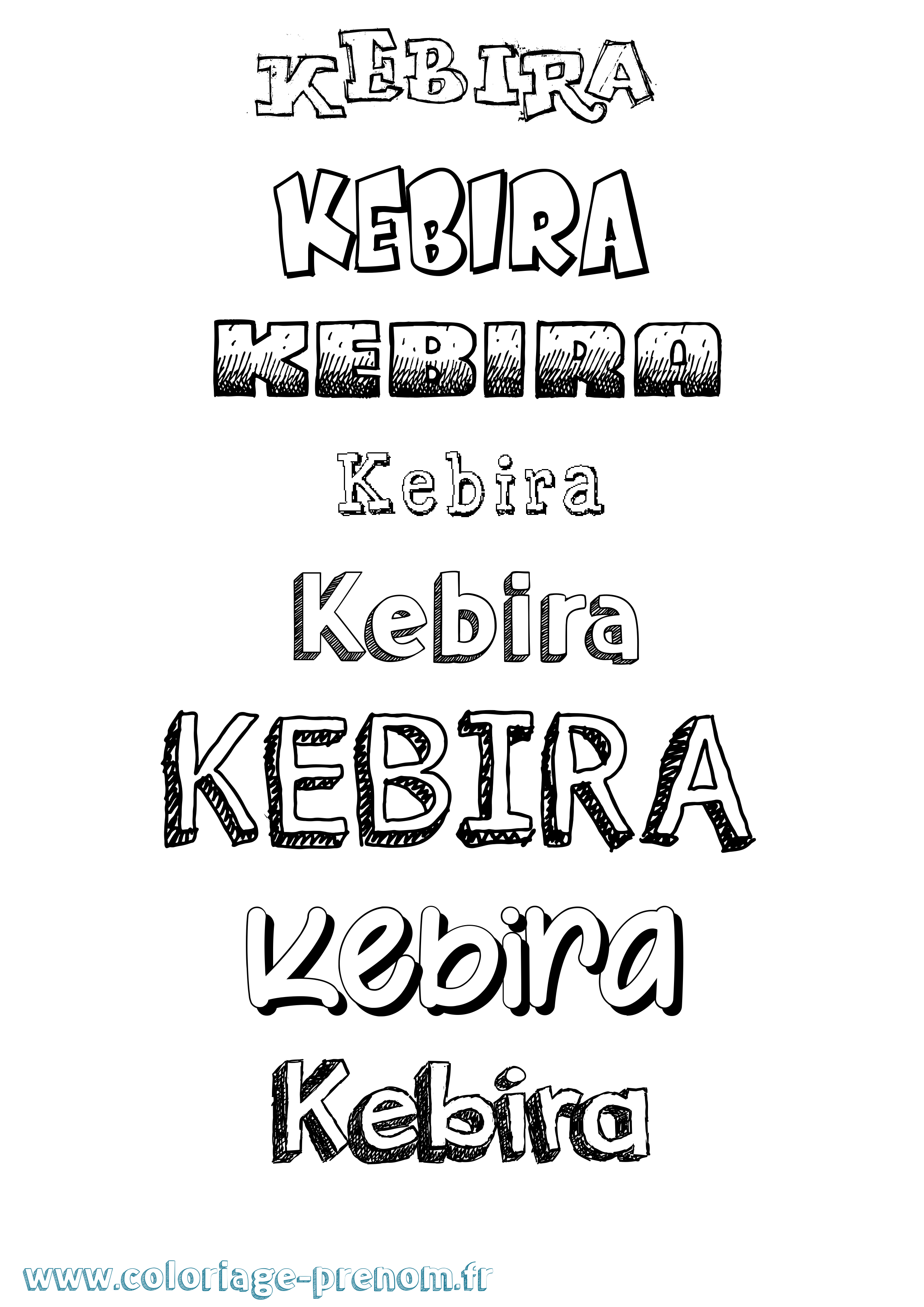 Coloriage prénom Kebira Dessiné