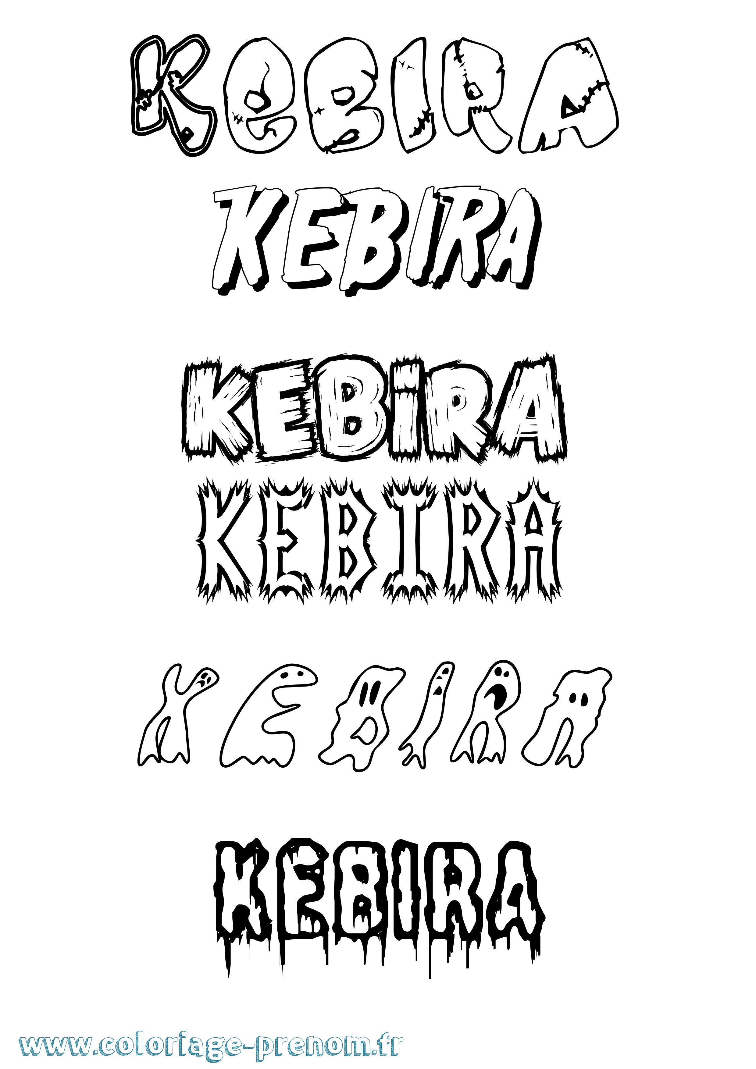 Coloriage prénom Kebira Frisson