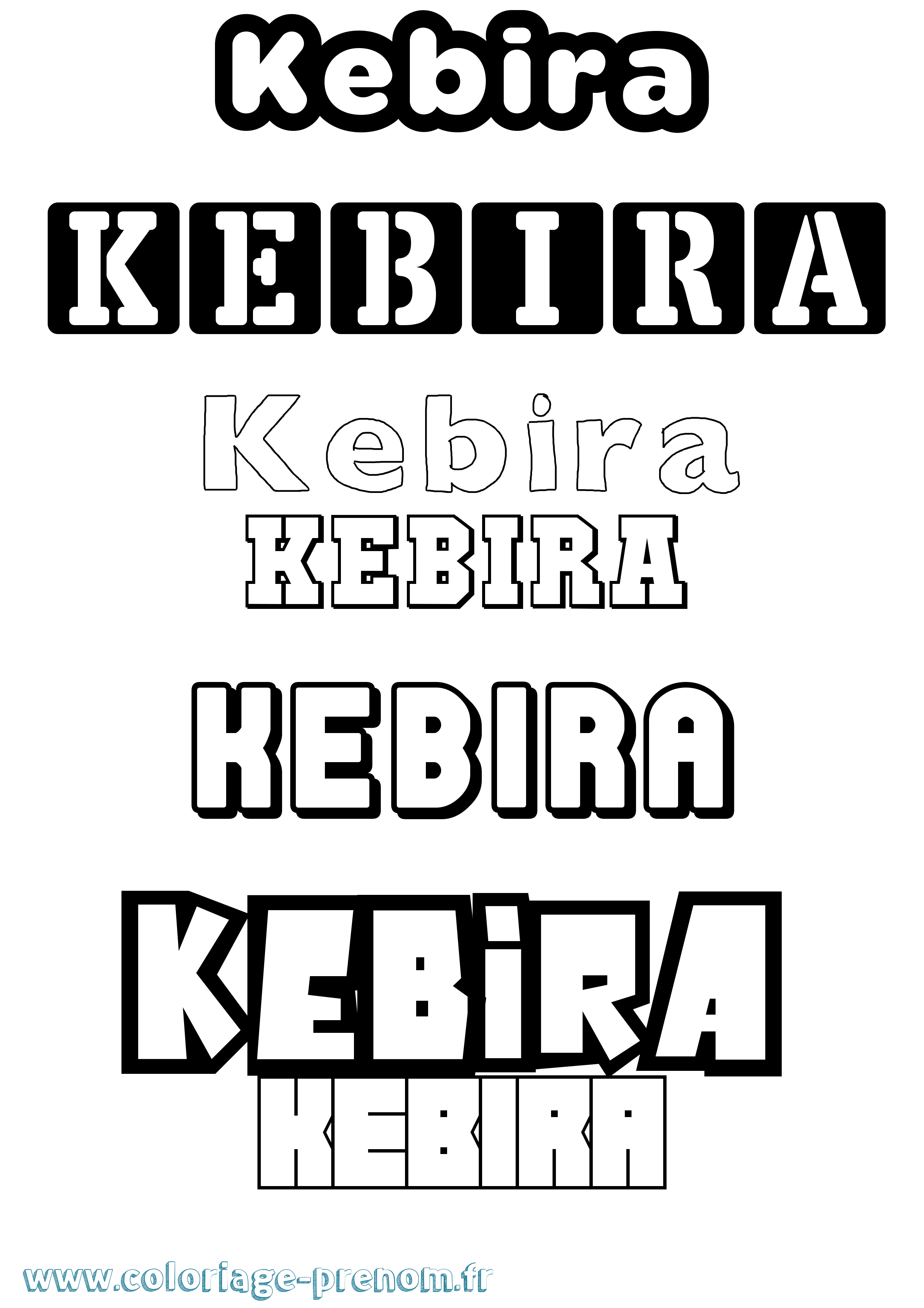 Coloriage prénom Kebira Simple