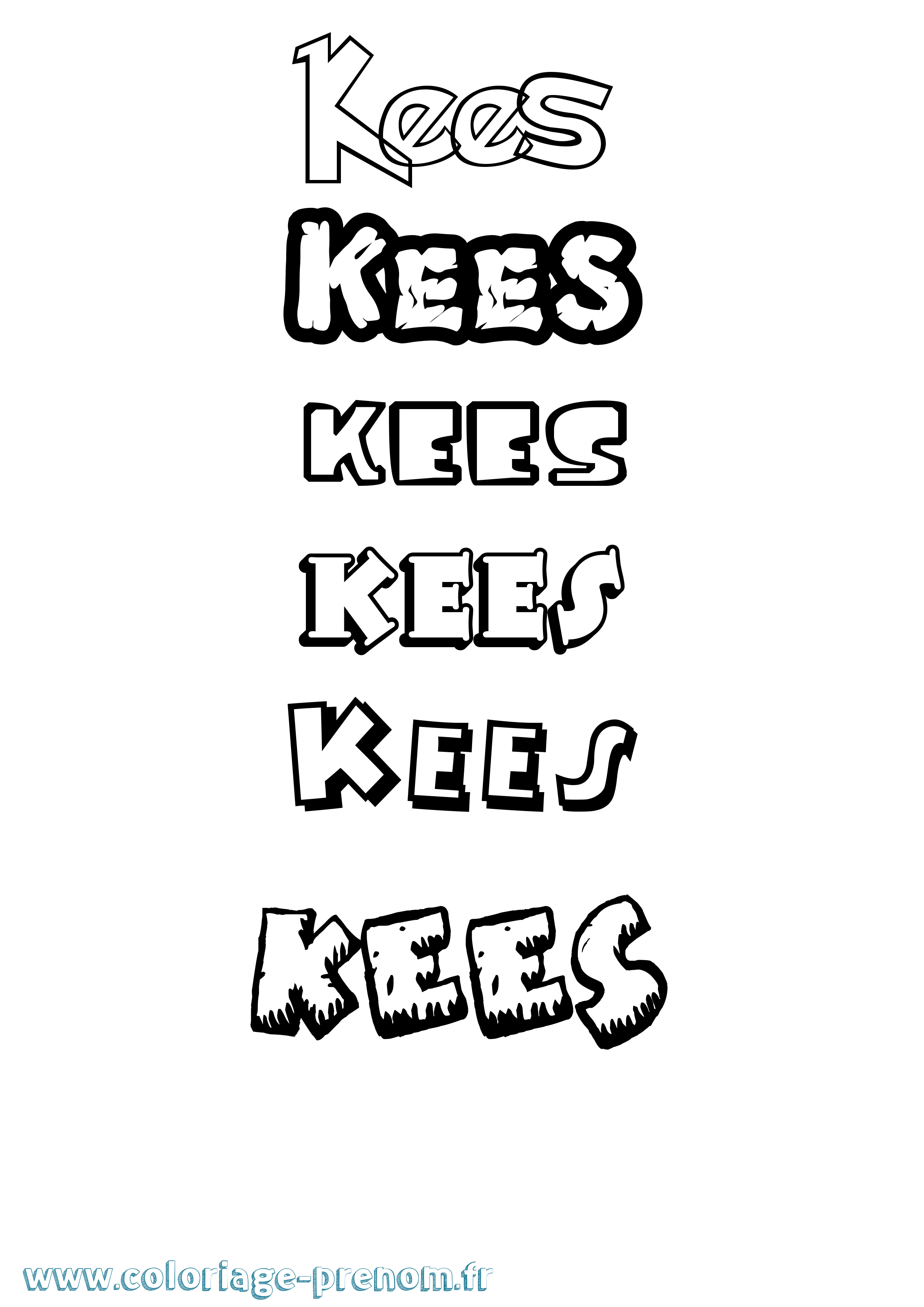 Coloriage Kees Dessin Animé Coloriage prénom Kees Dessin Animé