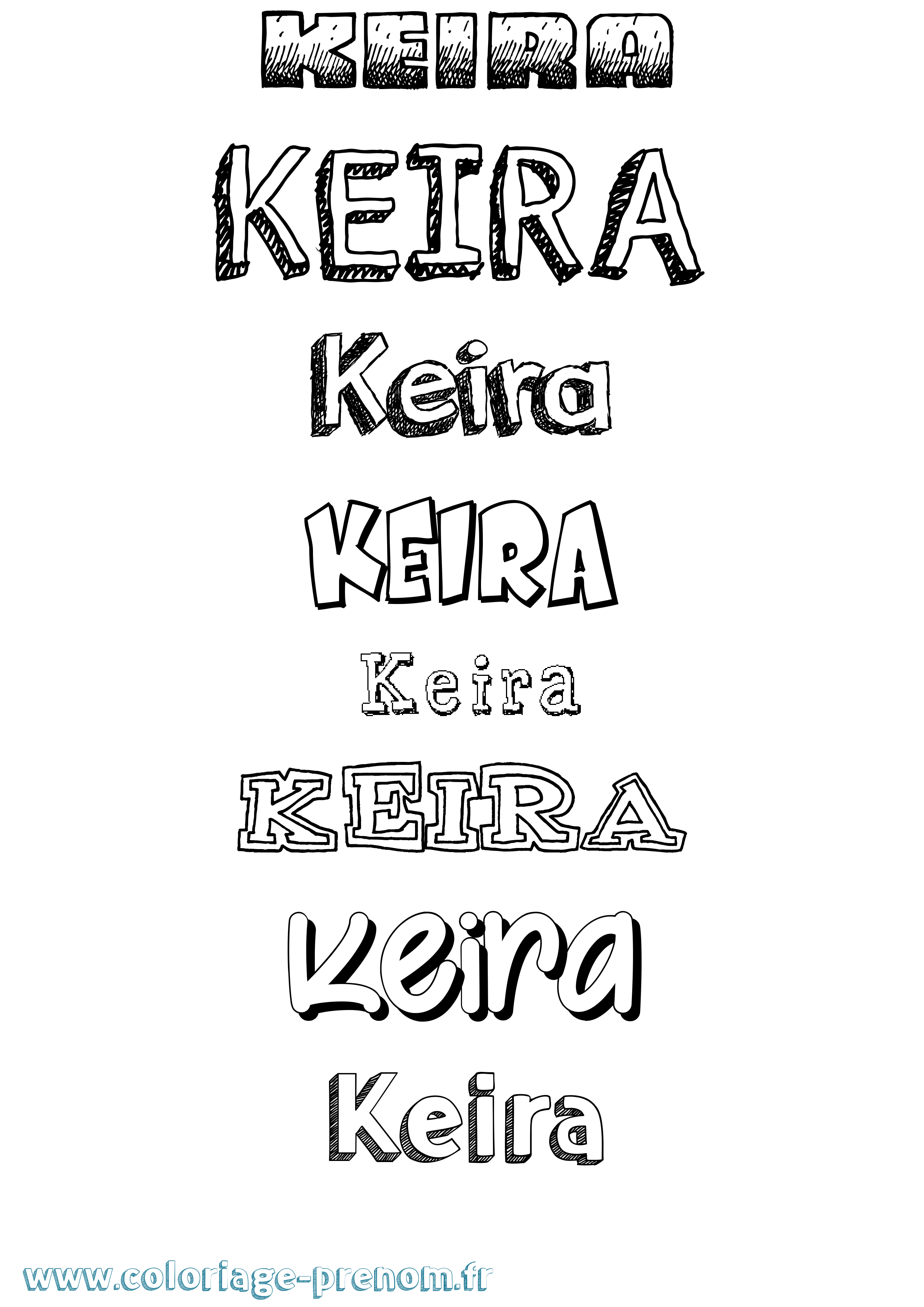 Coloriage prénom Keira Dessiné