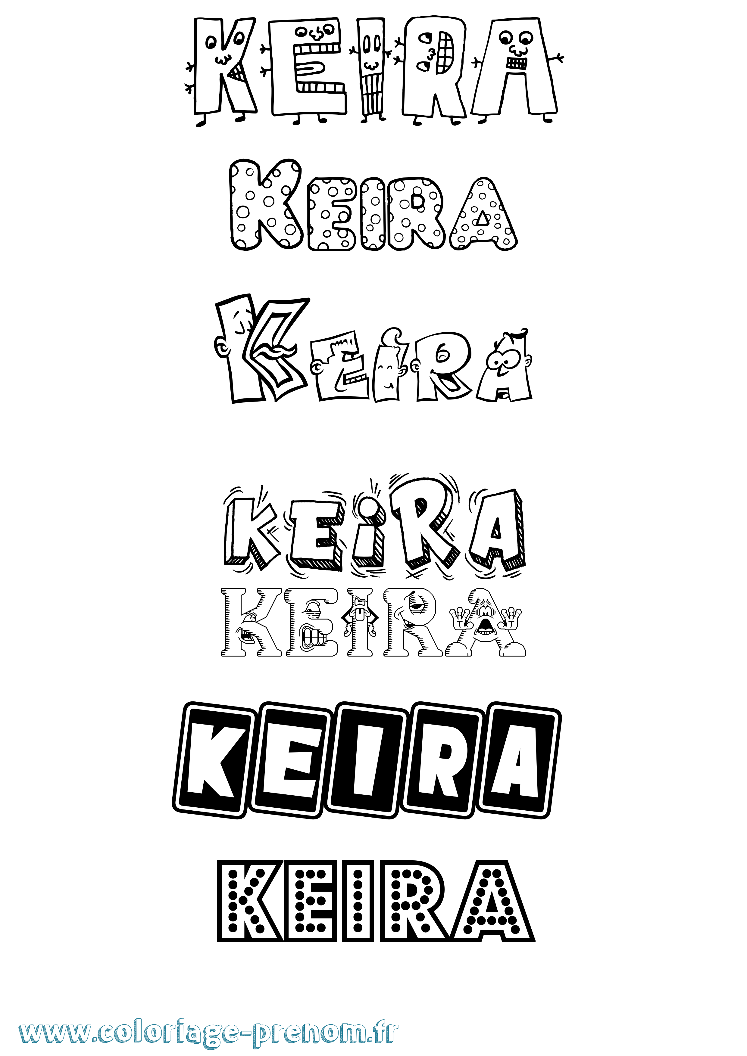 Coloriage prénom Keira Fun