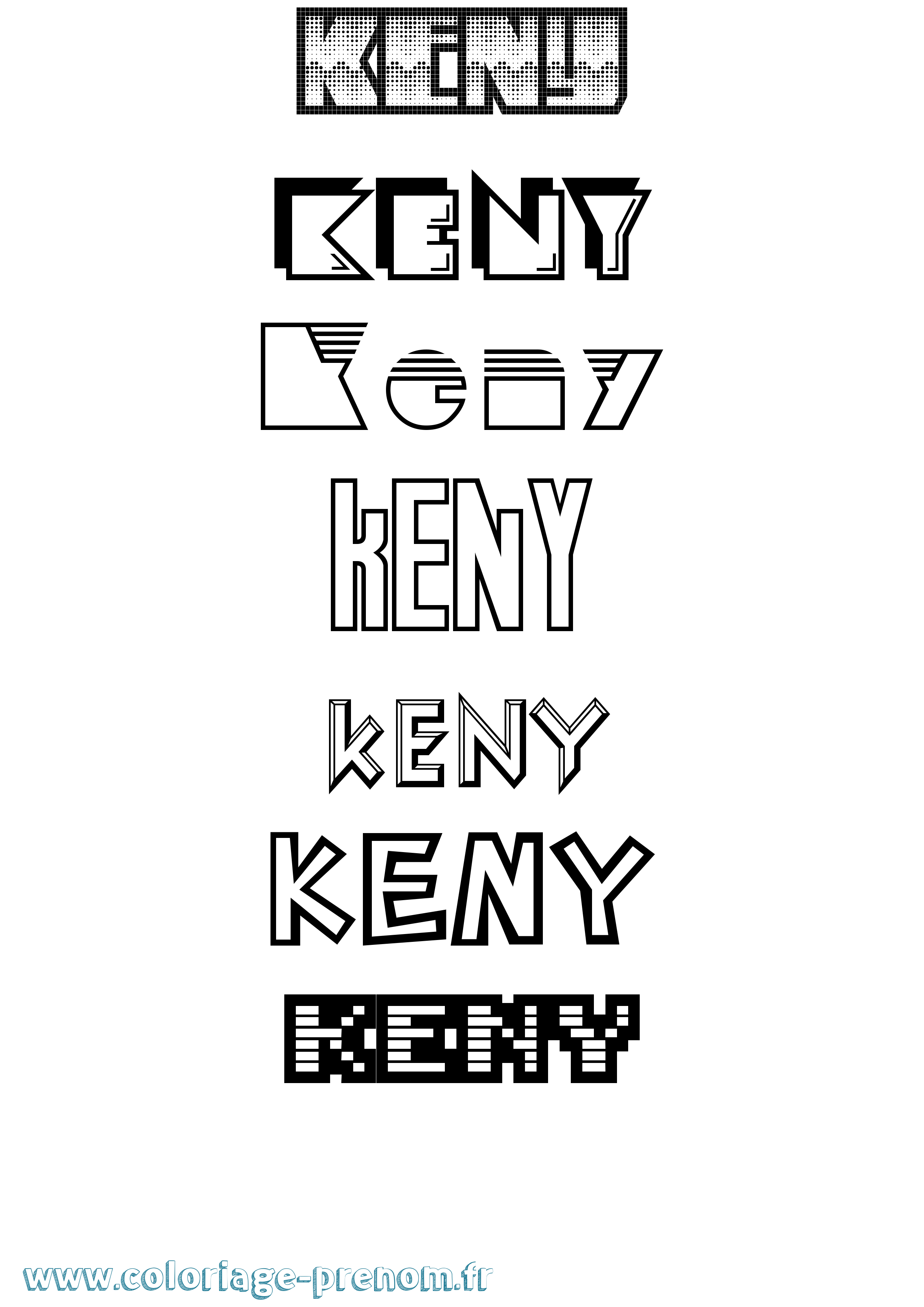 Coloriage Keny Jeux Vidéos Coloriage prénom Keny Jeux Vidéos
