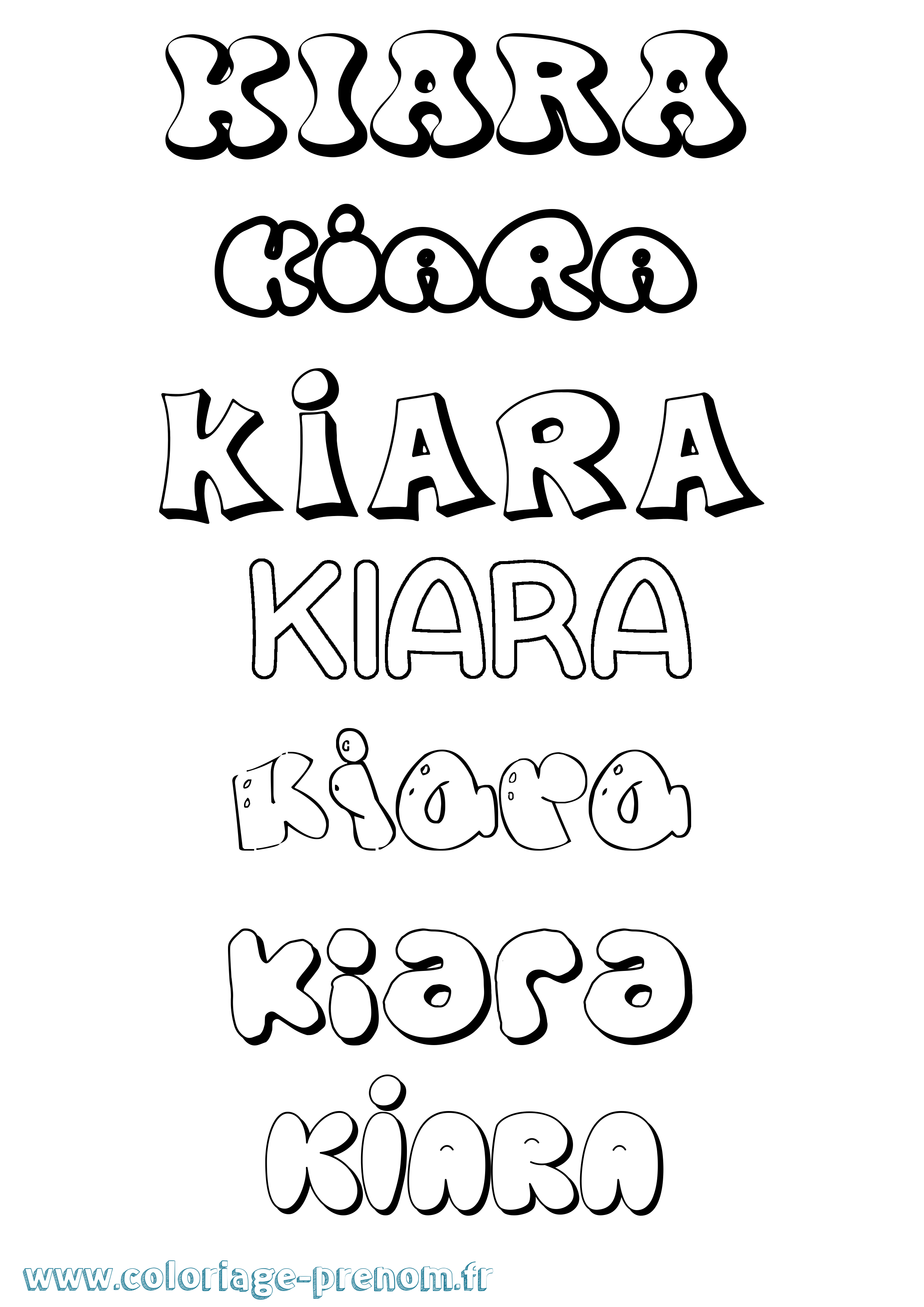 Coloriage Kiara Coloriage prénom Kiara