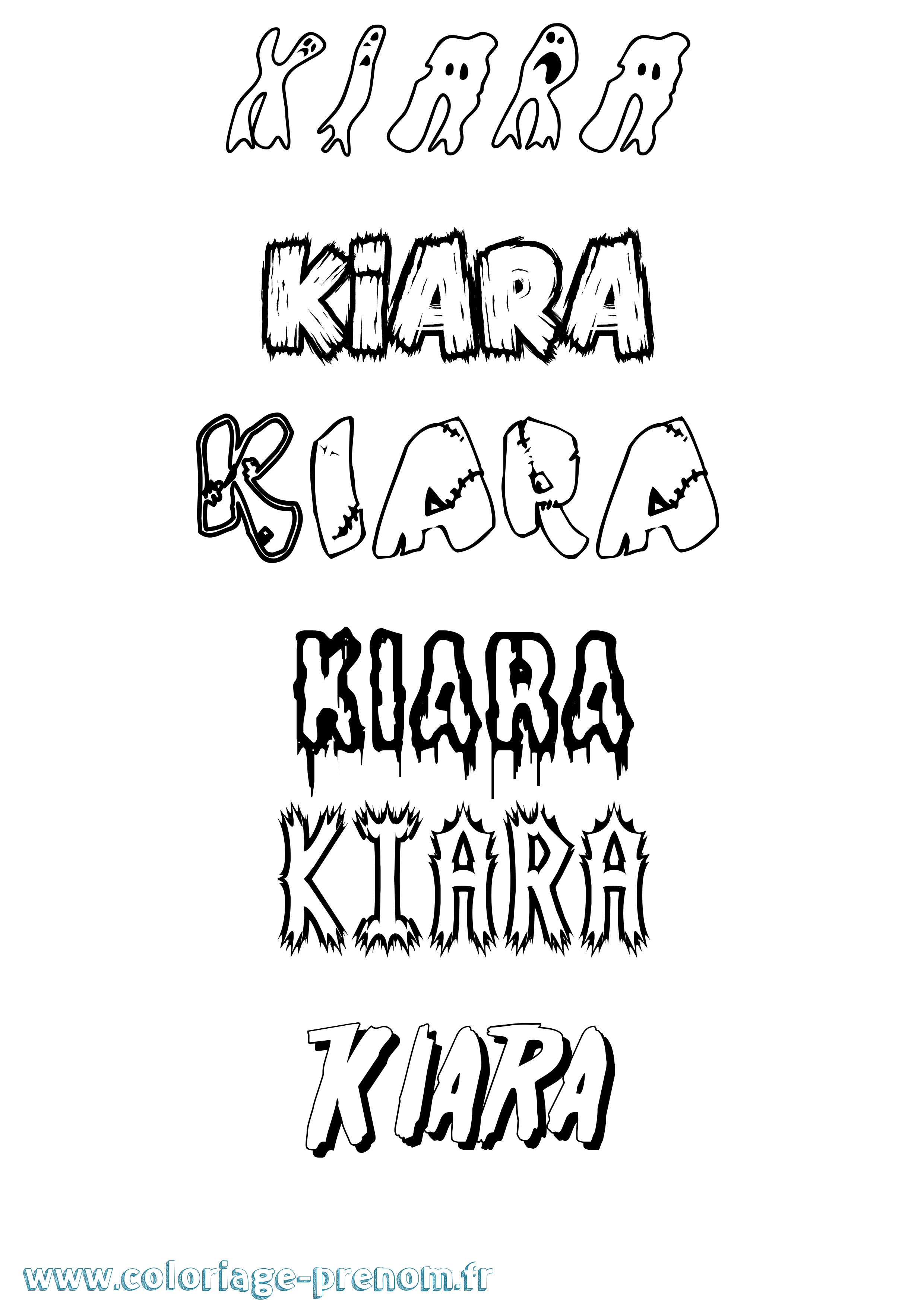 Coloriage Kiara Coloriage prénom Kiara