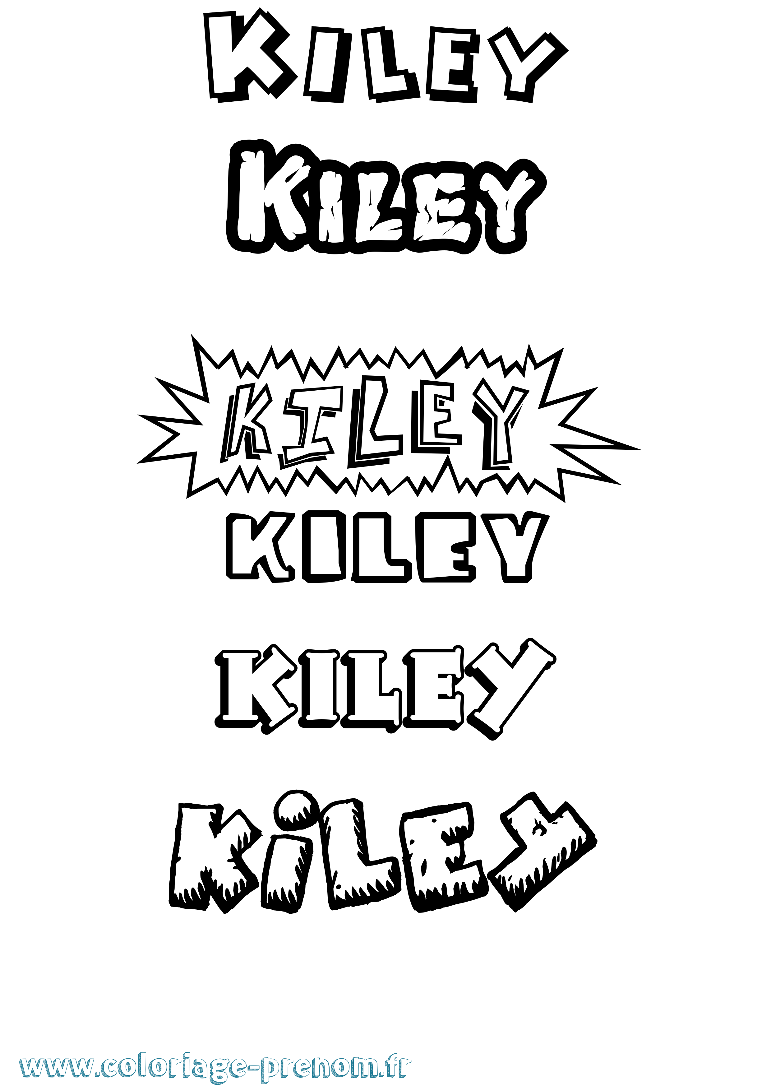 Coloriage prénom Kiley Dessin Animé