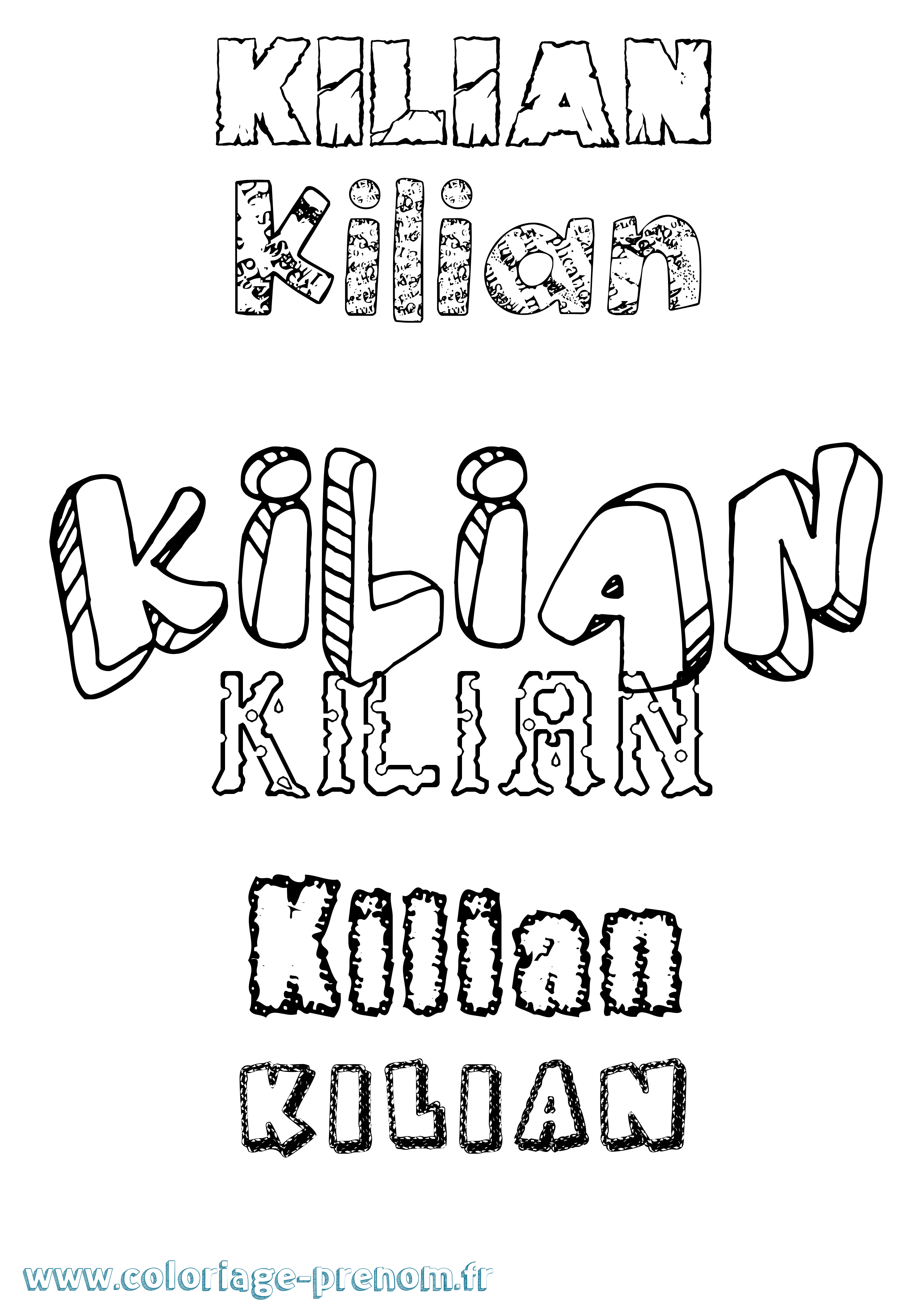Coloriage prénom Kilian