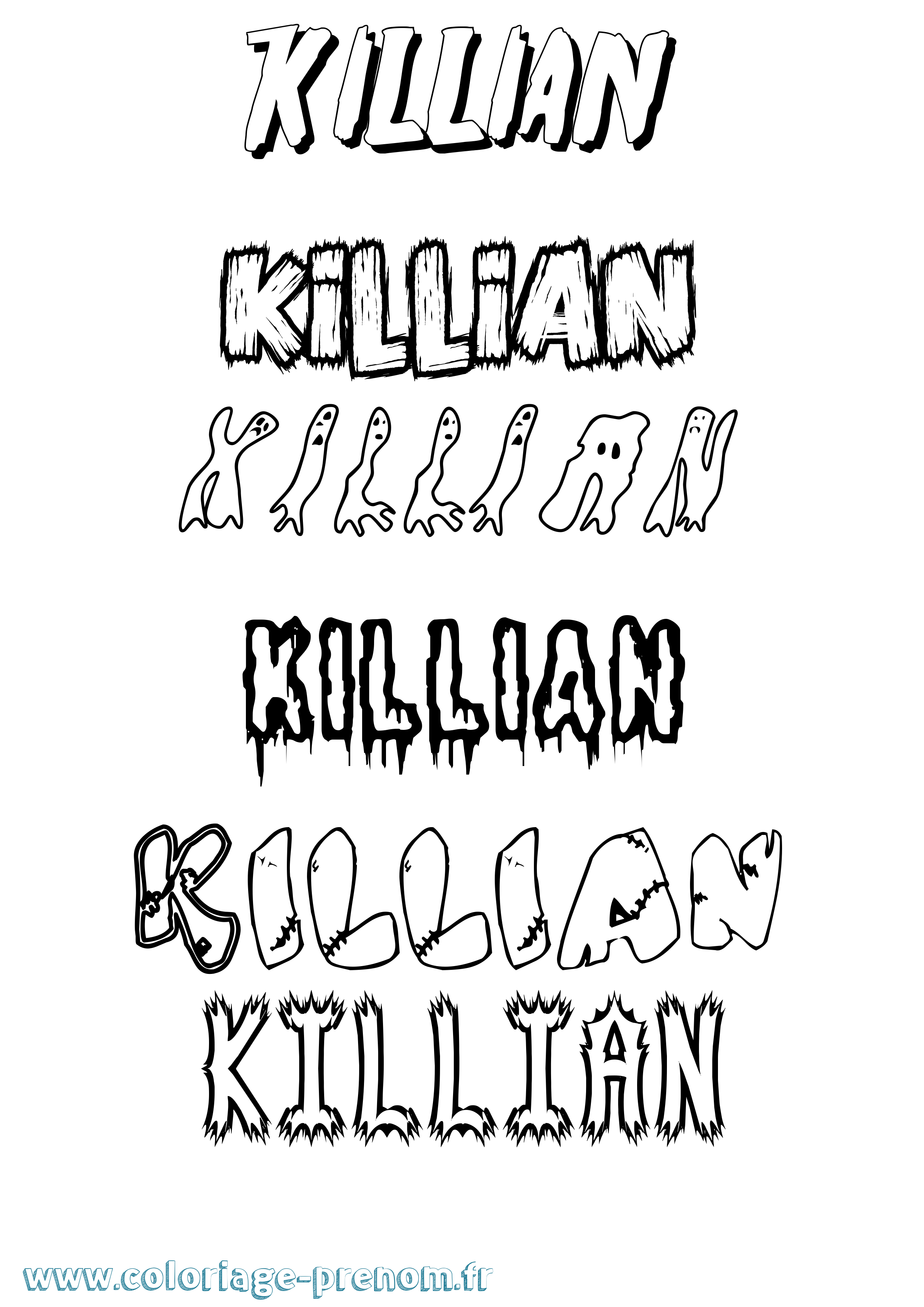 Coloriage Killian Frisson Coloriage prénom Killian Frisson
