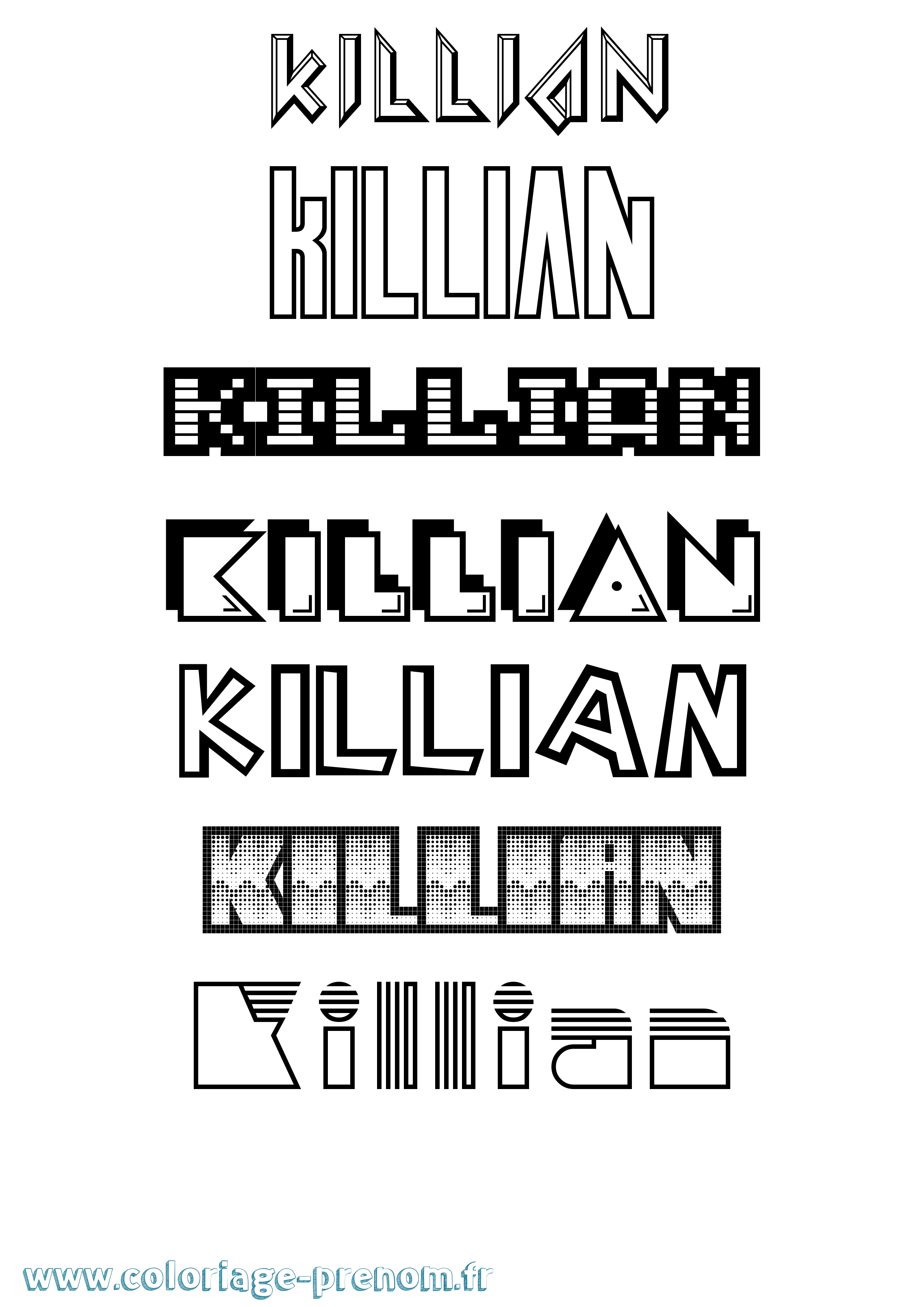 Coloriage Killian Jeux Vidéos Coloriage prénom Killian Jeux Vidéos