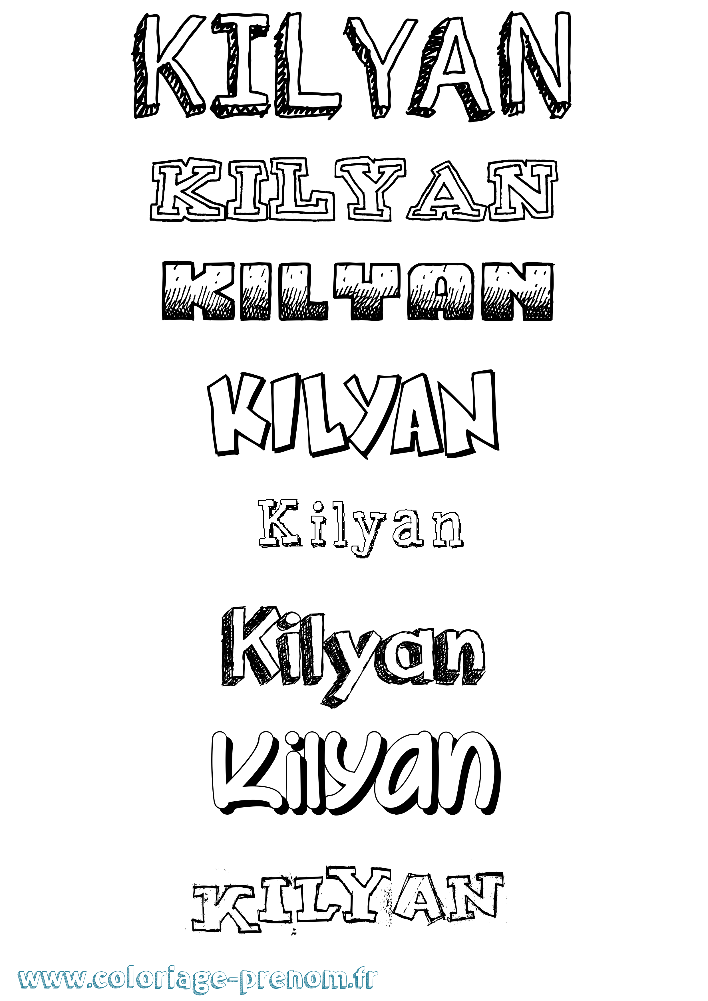 Coloriage prénom Kilyan