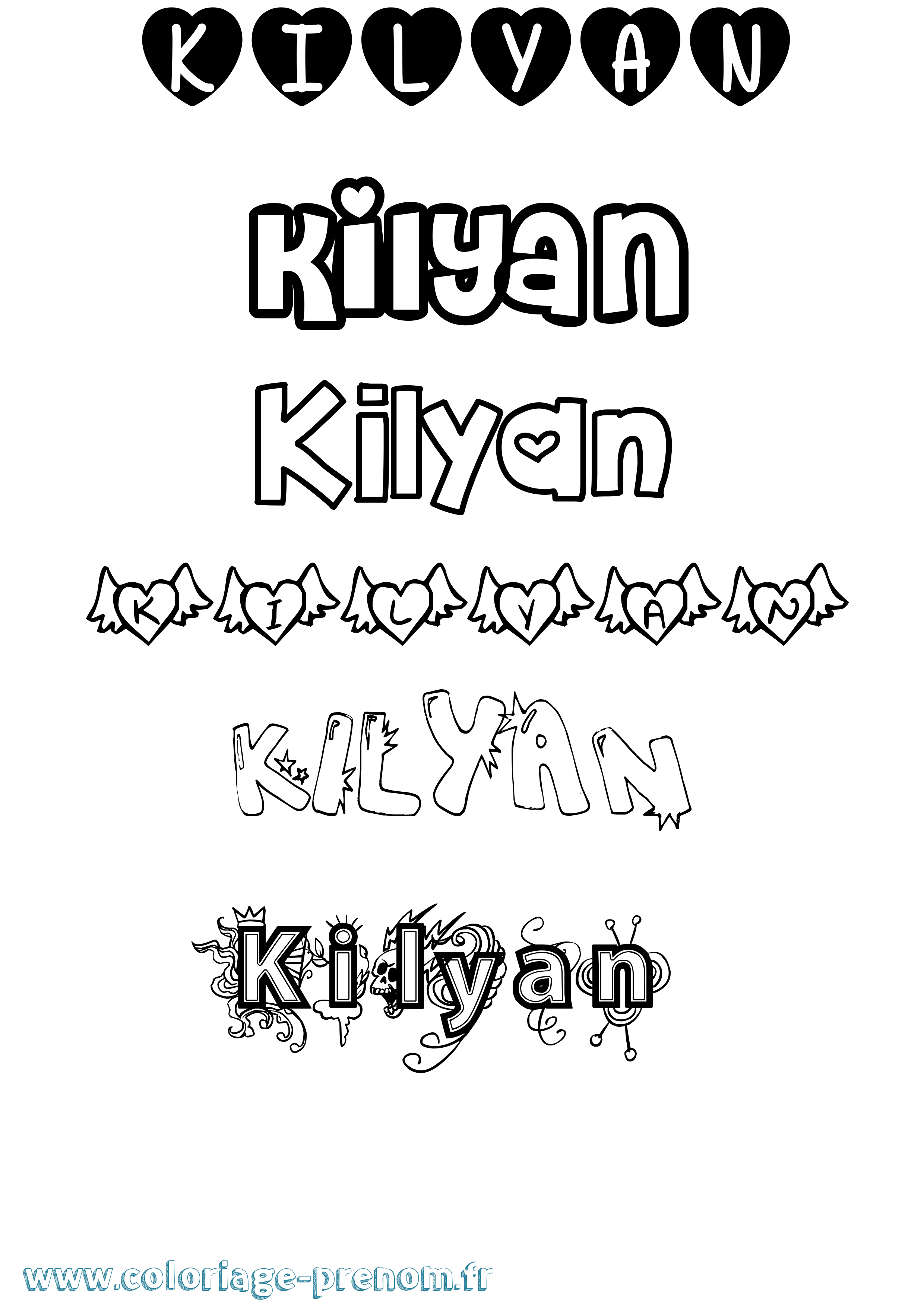 Coloriage prénom Kilyan