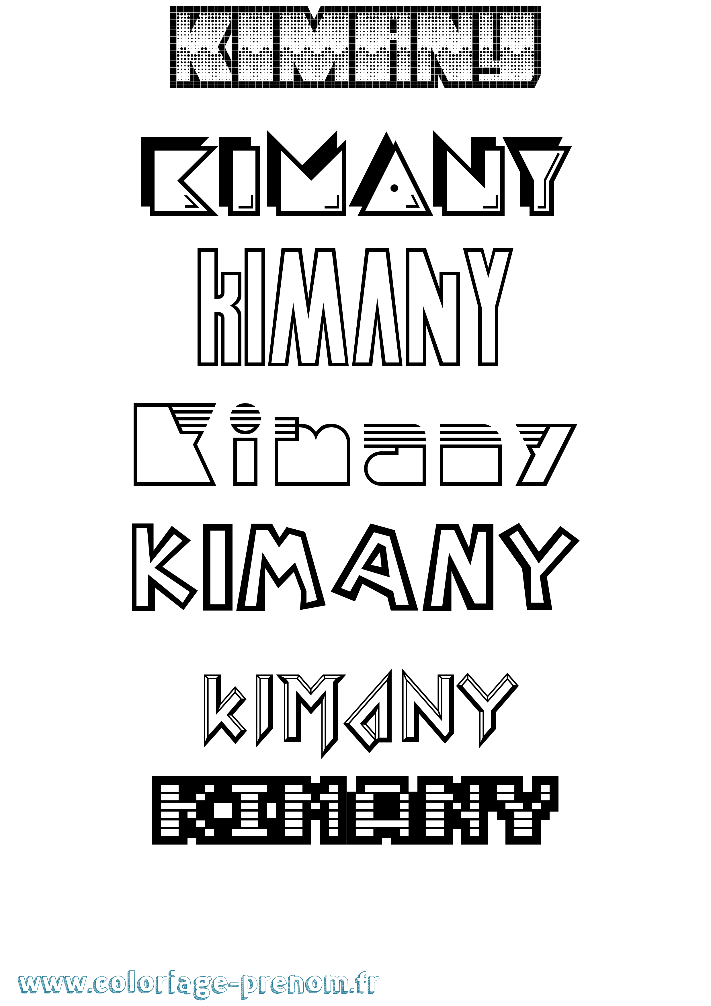 Coloriage Kimany Jeux Vidéos Coloriage prénom Kimany Jeux Vidéos