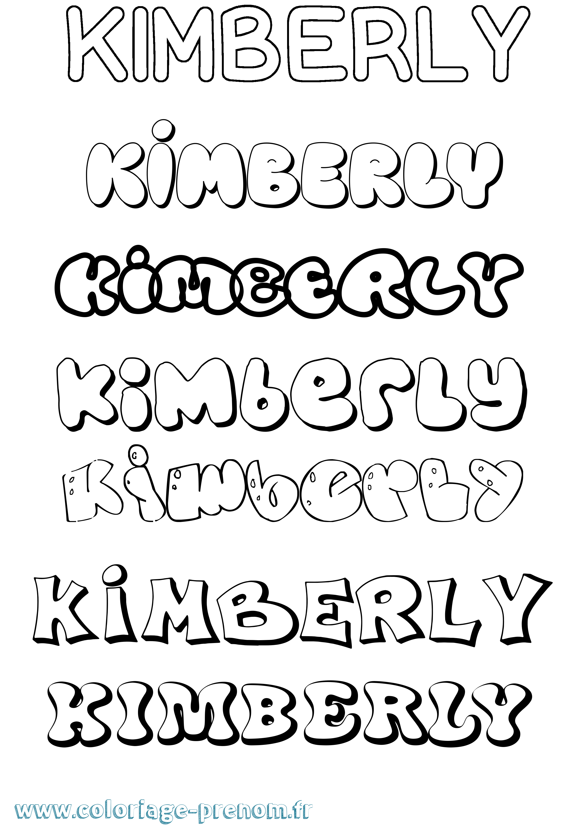 Coloriage Kimberly Coloriage prénom Kimberly