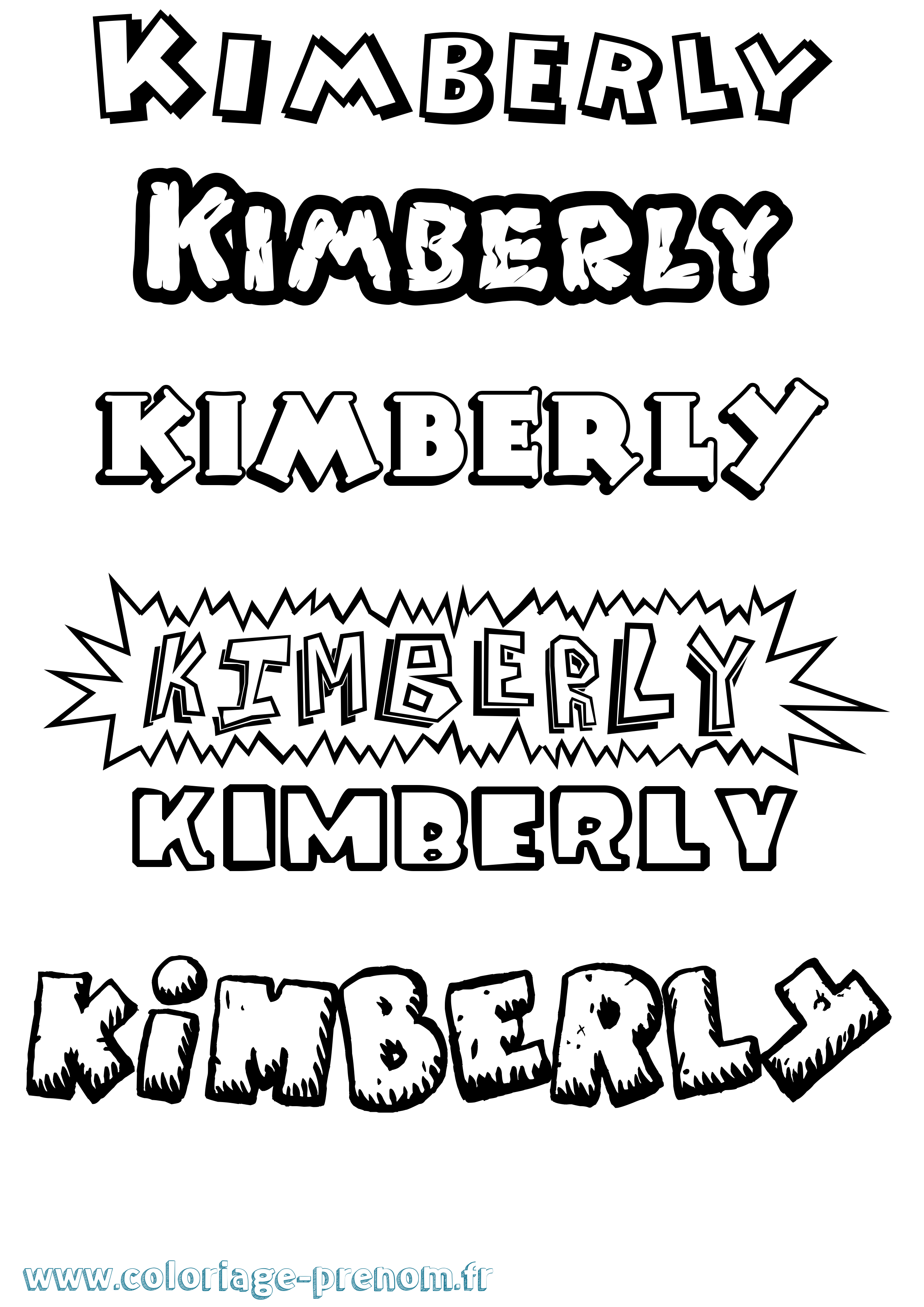 Coloriage Kimberly Coloriage prénom Kimberly