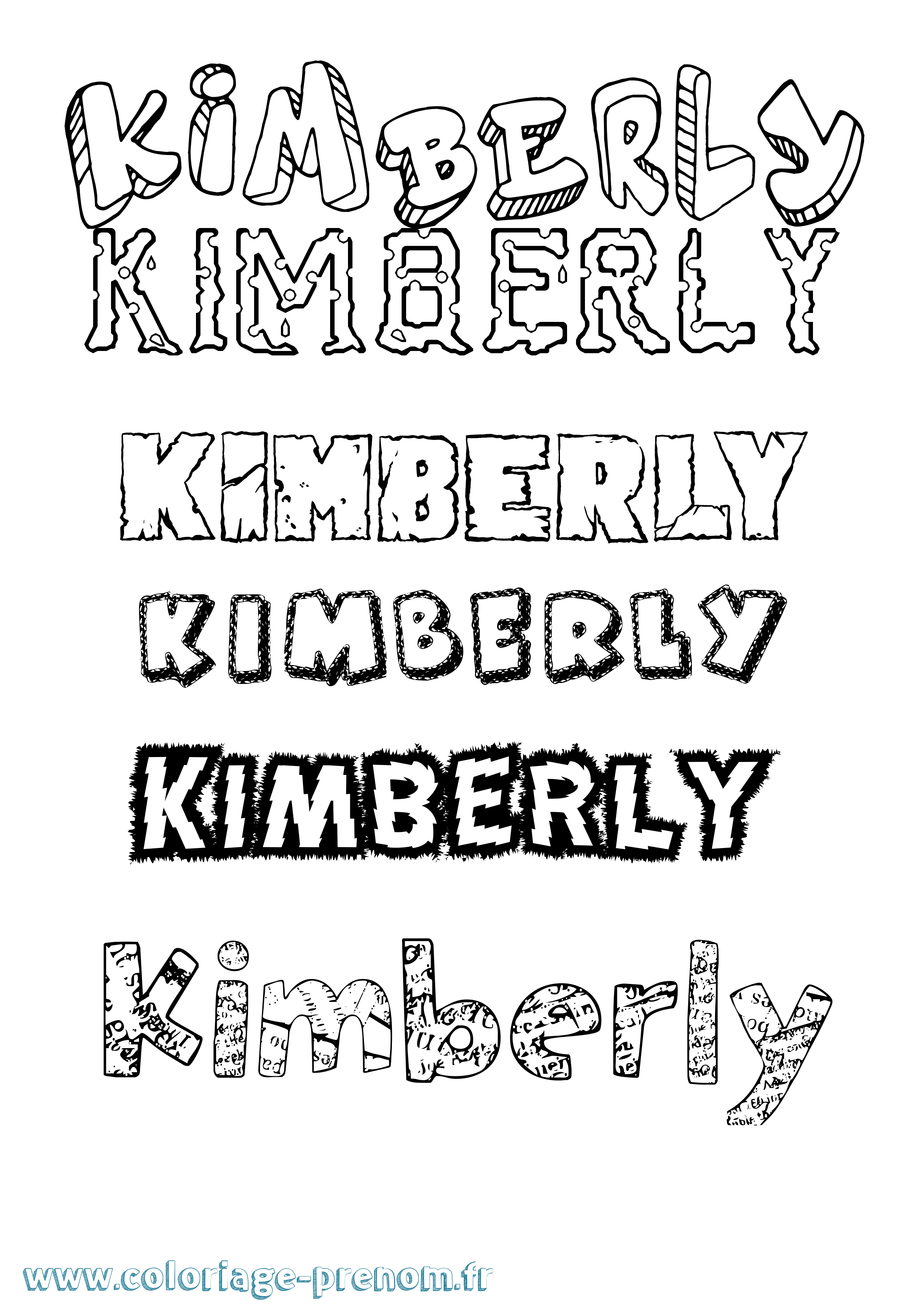 Coloriage Kimberly Coloriage prénom Kimberly