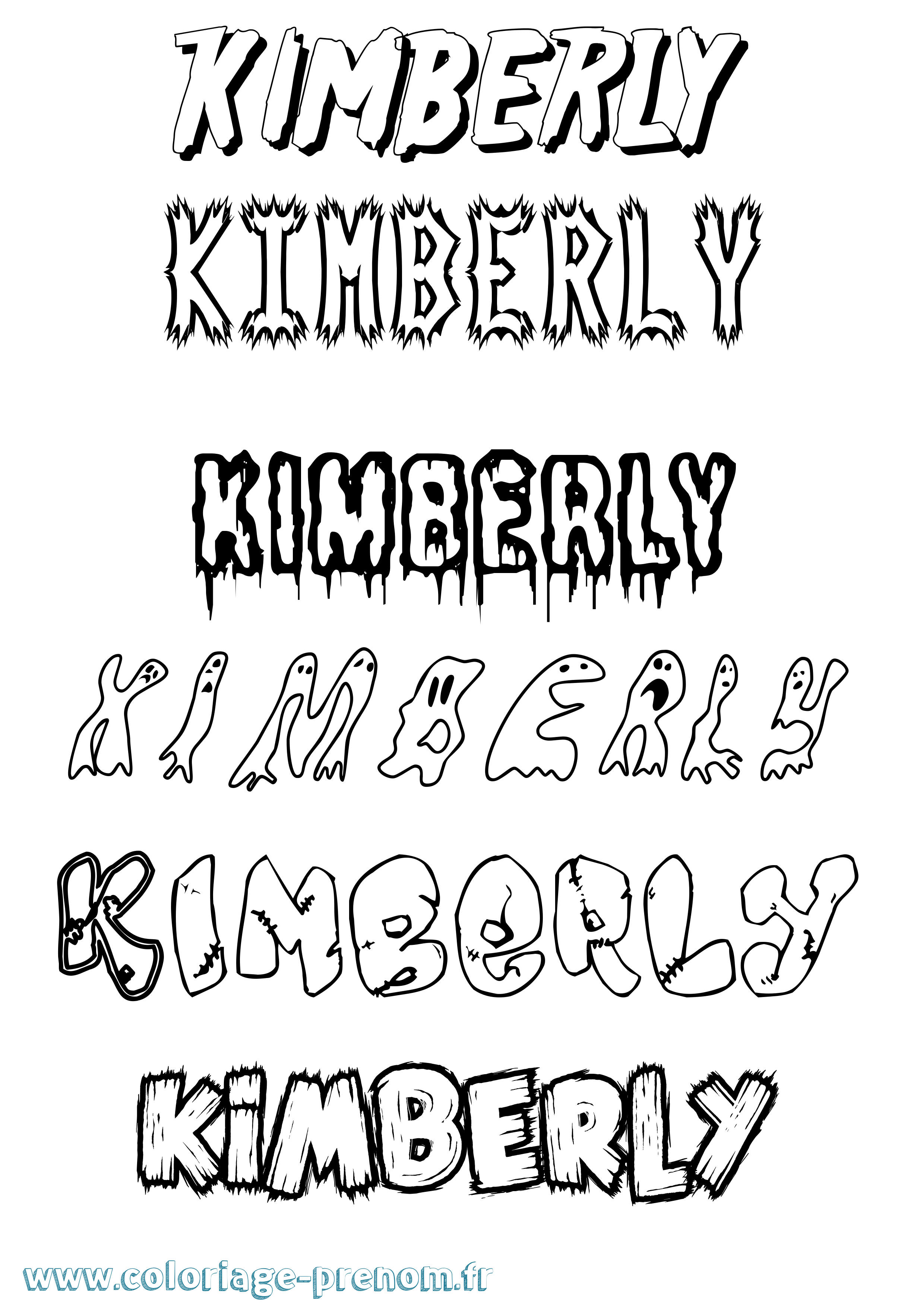 Coloriage Kimberly Coloriage prénom Kimberly
