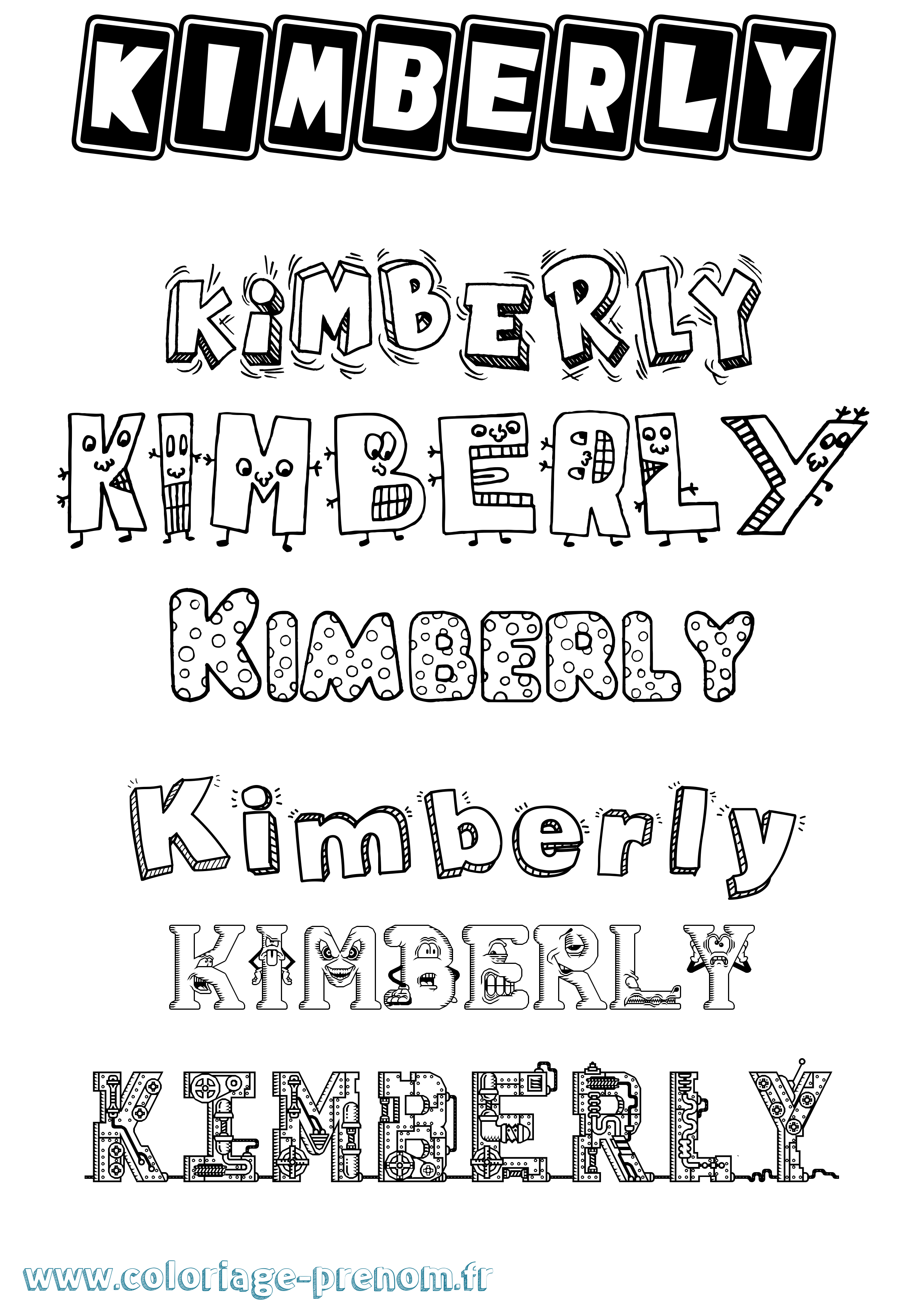 Coloriage Kimberly Coloriage prénom Kimberly