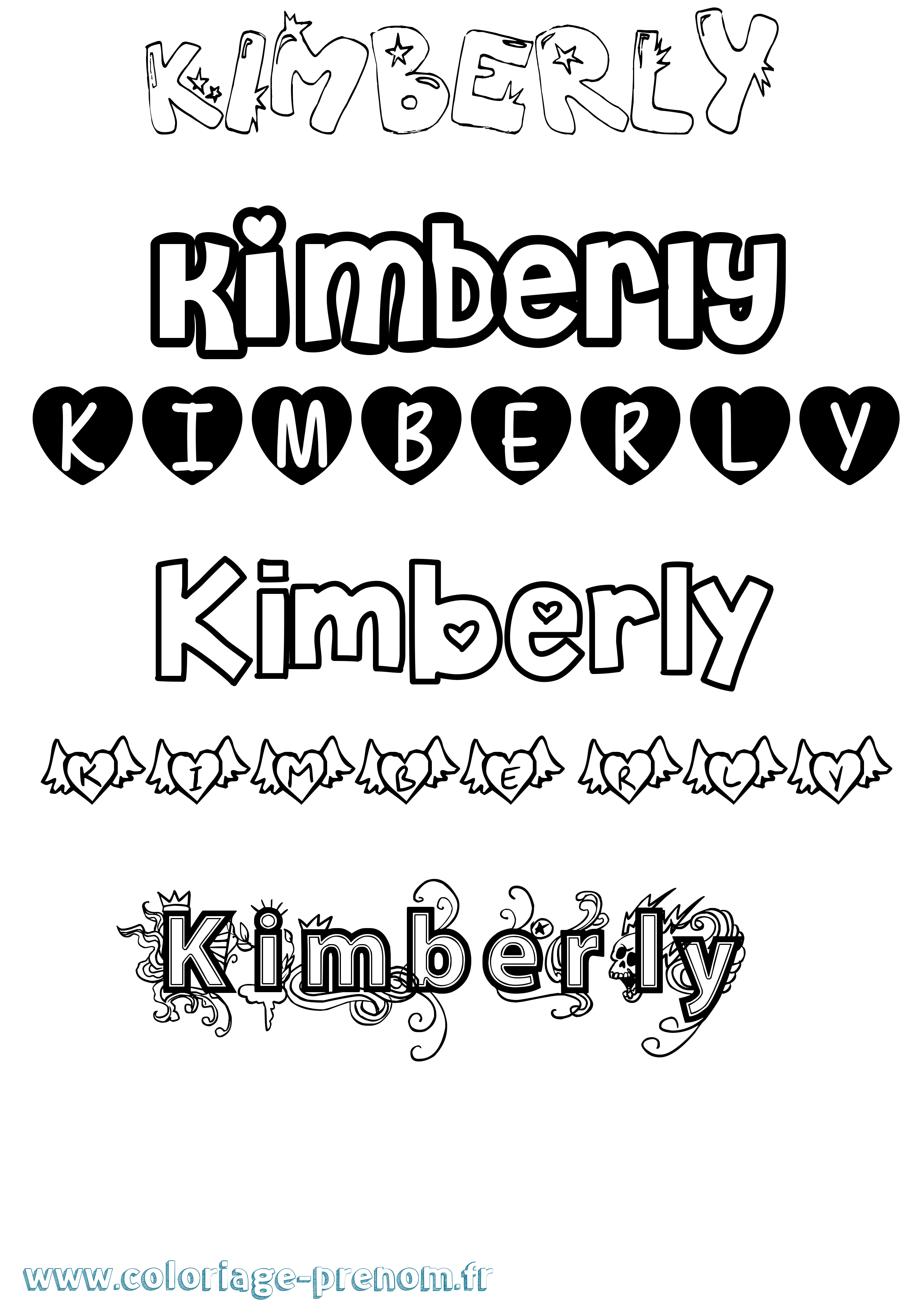 Coloriage Kimberly Coloriage prénom Kimberly