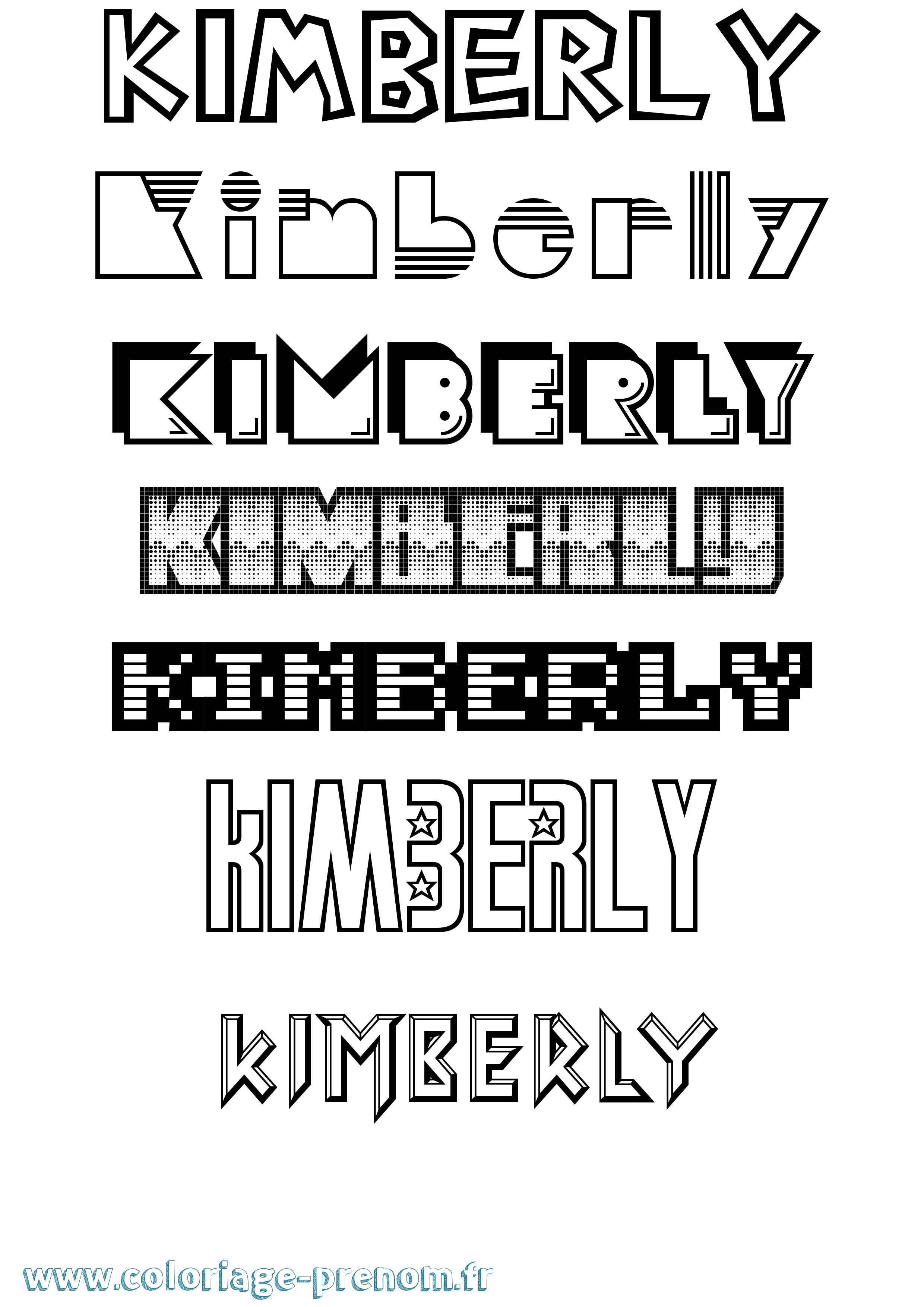 Coloriage Kimberly Coloriage prénom Kimberly