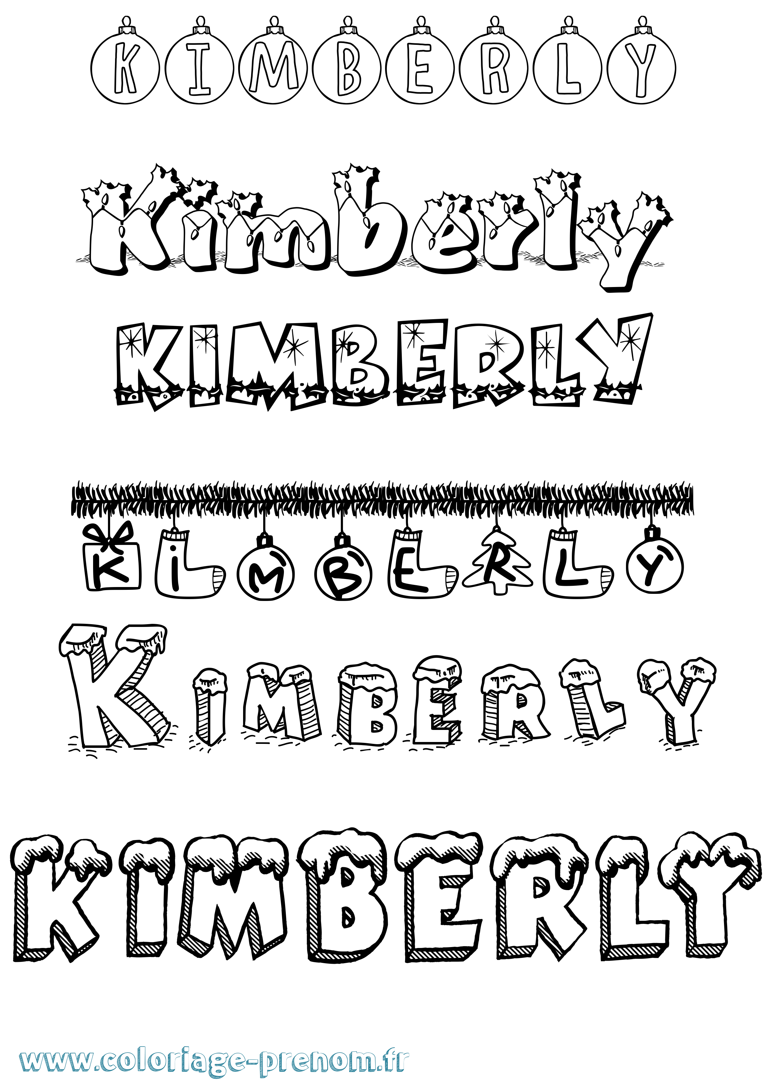 Coloriage Kimberly Coloriage prénom Kimberly
