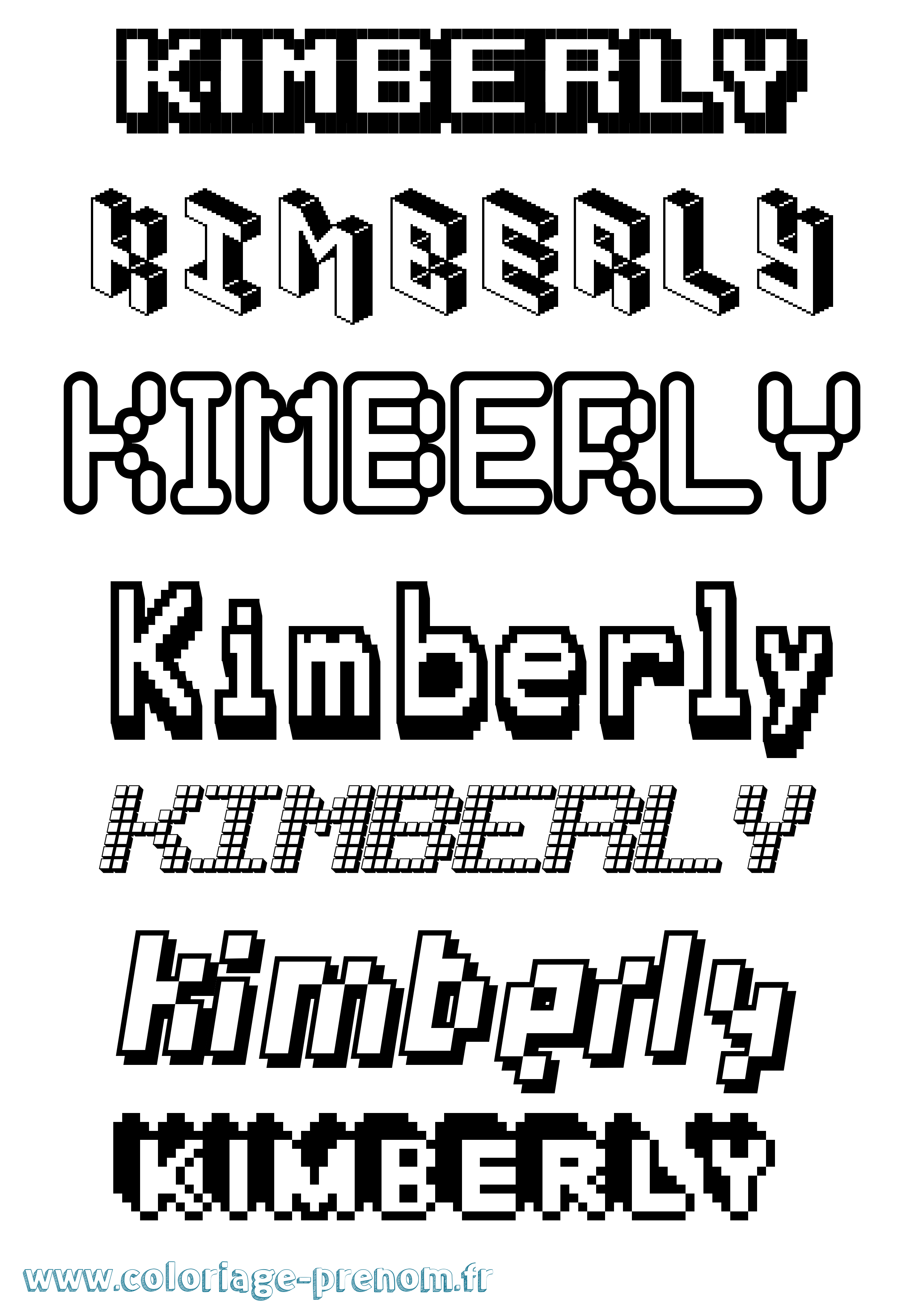 Coloriage Kimberly Coloriage prénom Kimberly